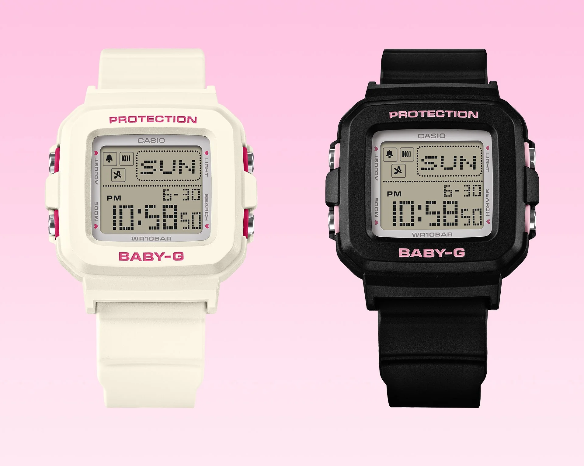 BGD-10KH-7 Reloj Baby-G de dama correa de caucho digital - Image 6