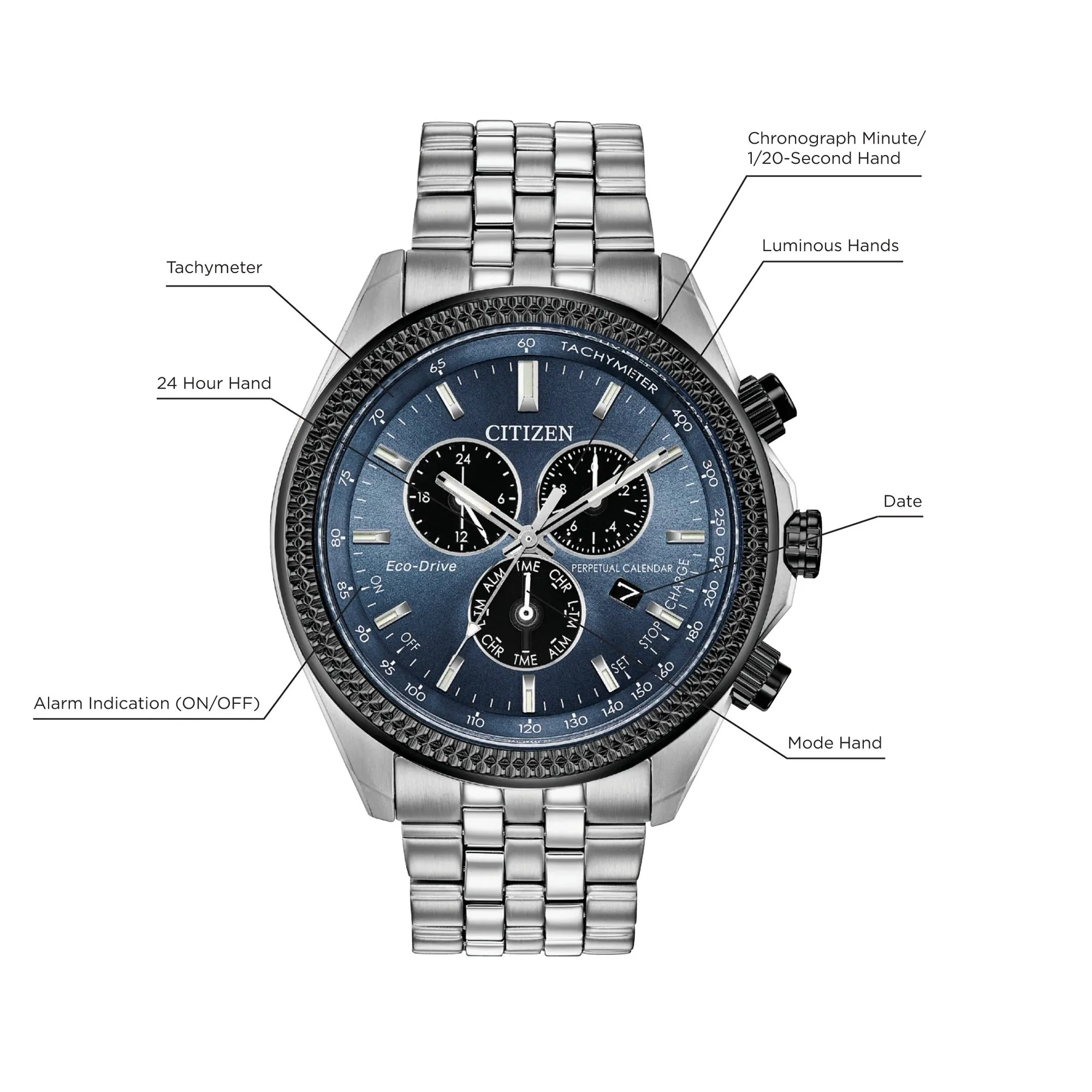 BL5568-54L Reloj Citizen Eco-Drive Perpetual de hombre correa de metal - Image 2