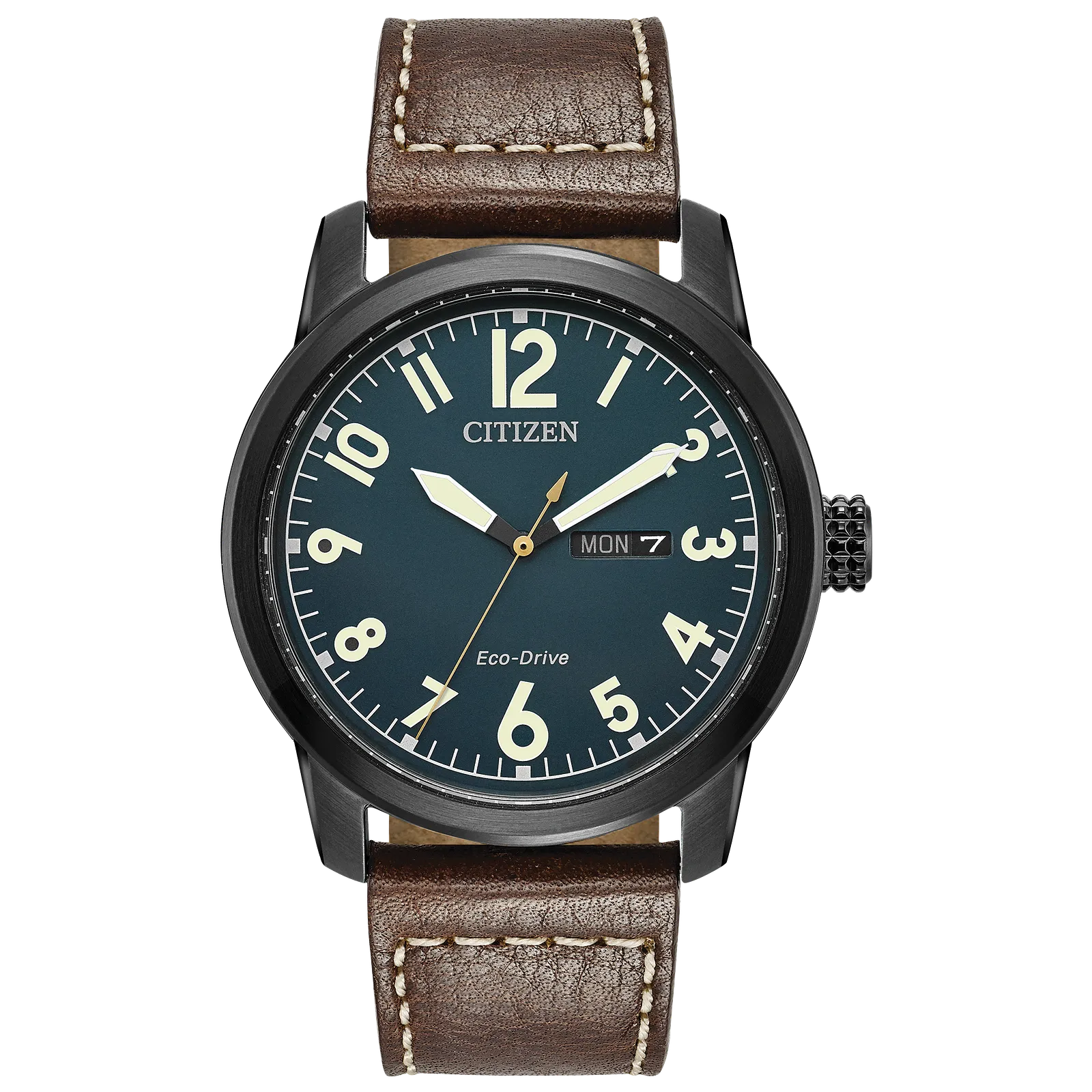 BM8478-01L Citizen Garrison Eco-drive de caballero pulsera de cuero