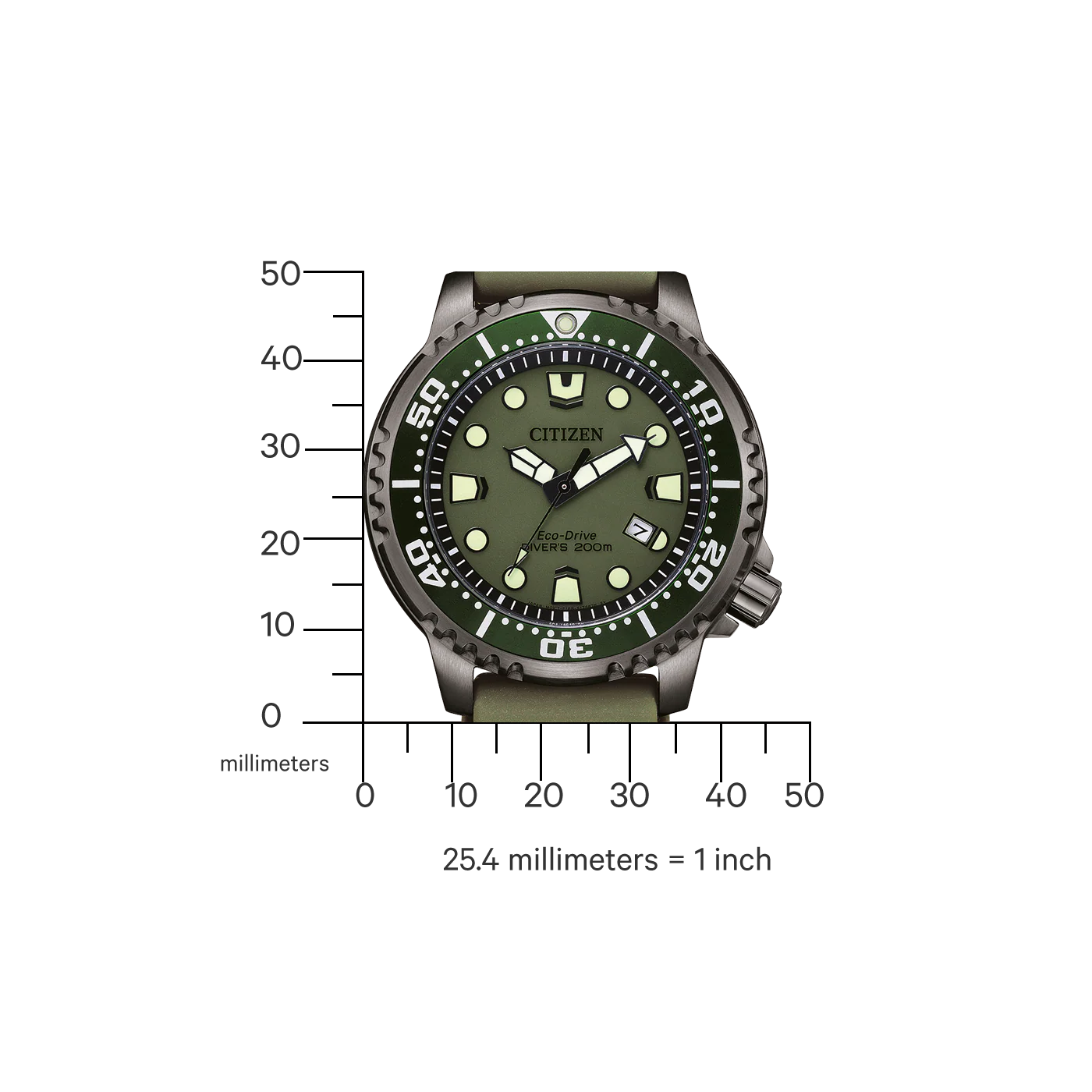 bn0157-11x Reloj Citizen Eco-drive de hombre pulsera de caucho 44 mm - Image 5