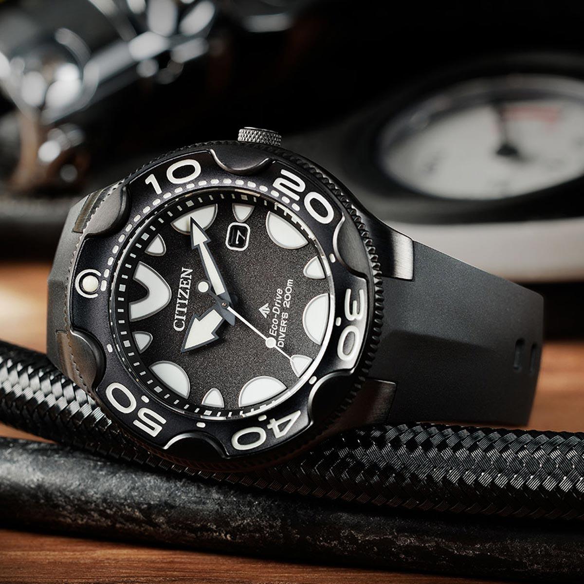 BN0235-01E Citizen Promaster Dive de caballero pulsera de resina Eco-drive - Image 4