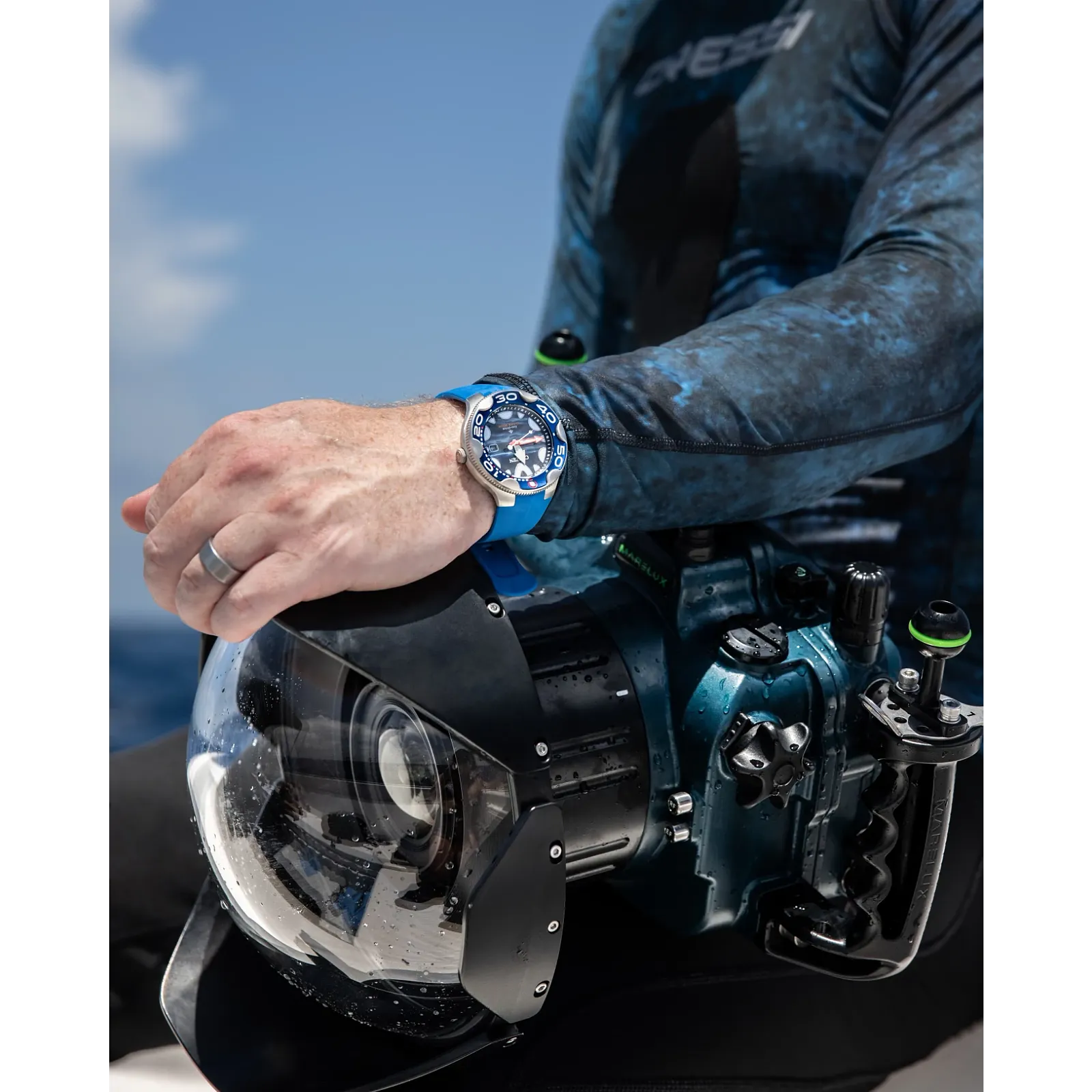 BN0238-02L Citizen Promaster Dive Blue Orca de hombre pulsera de caucho Eco-drive - Image 3