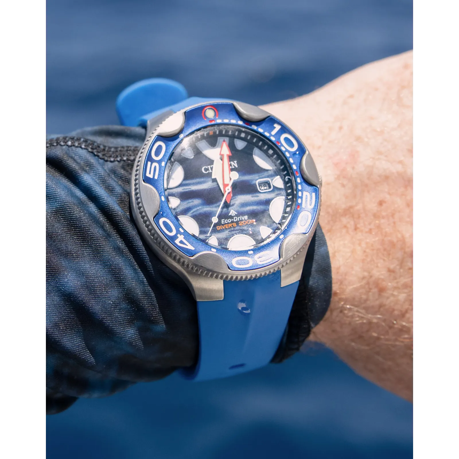 BN0238-02L Citizen Promaster Dive Blue Orca de hombre pulsera de caucho Eco-drive - Image 4