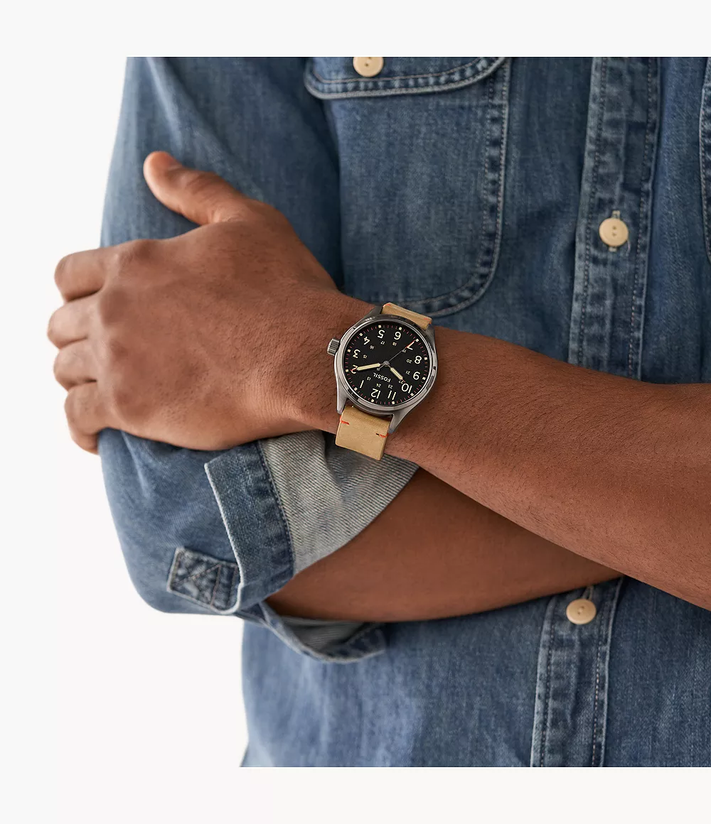 BQ2792 Reloj Easton de caballero banda de piel 42mm - Image 4
