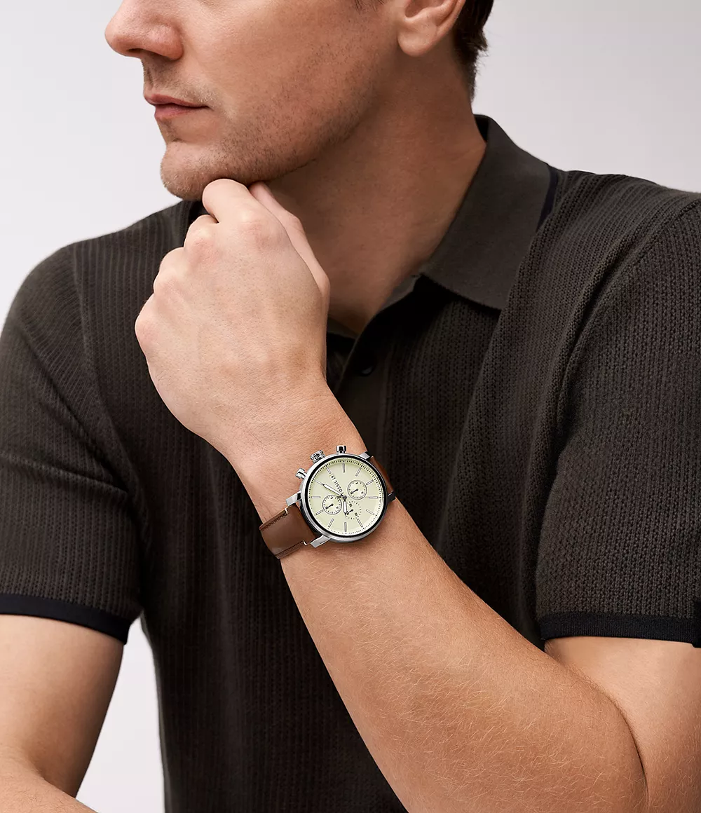 BQ2850 Reloj Rhett de hombre correa de cuero 42mm - Image 4