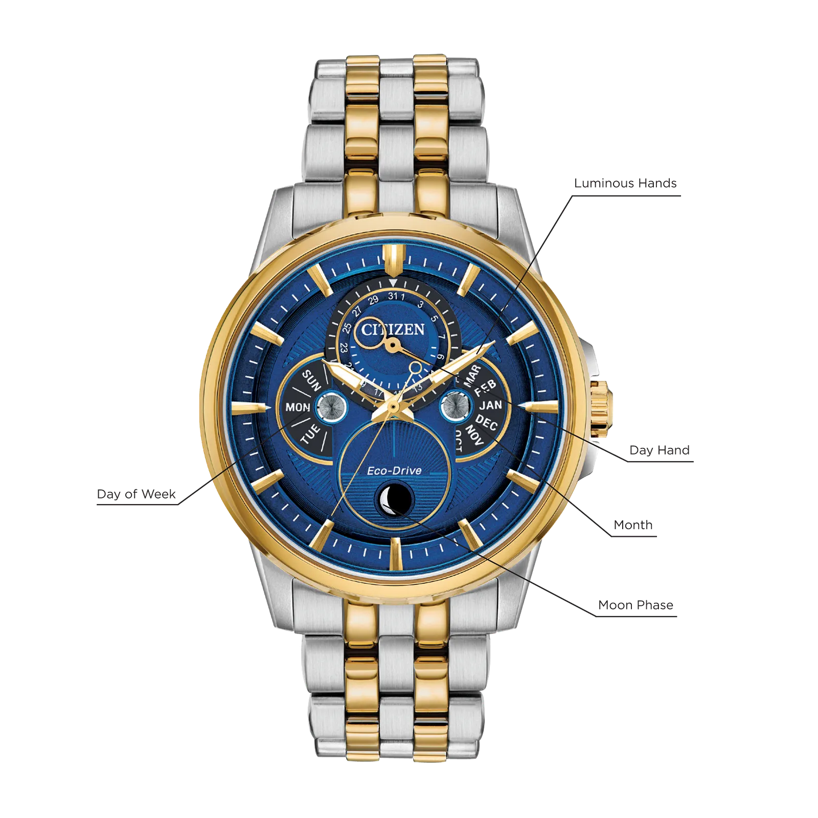 bu0054-52l Reloj Citizen Eco-drive de caballero pulsera de metal 44 mm - Image 2