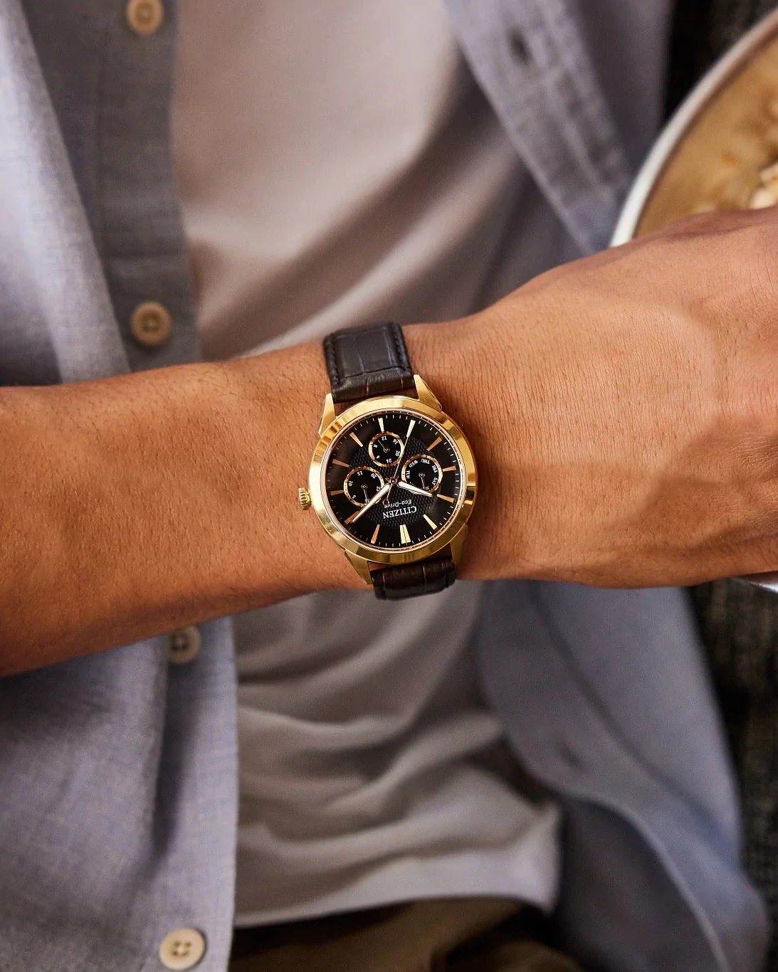 BU2112-06E Reloj Citizen Rolan de hombre pulsera de piel 40 mm Eco-drive - Image 6