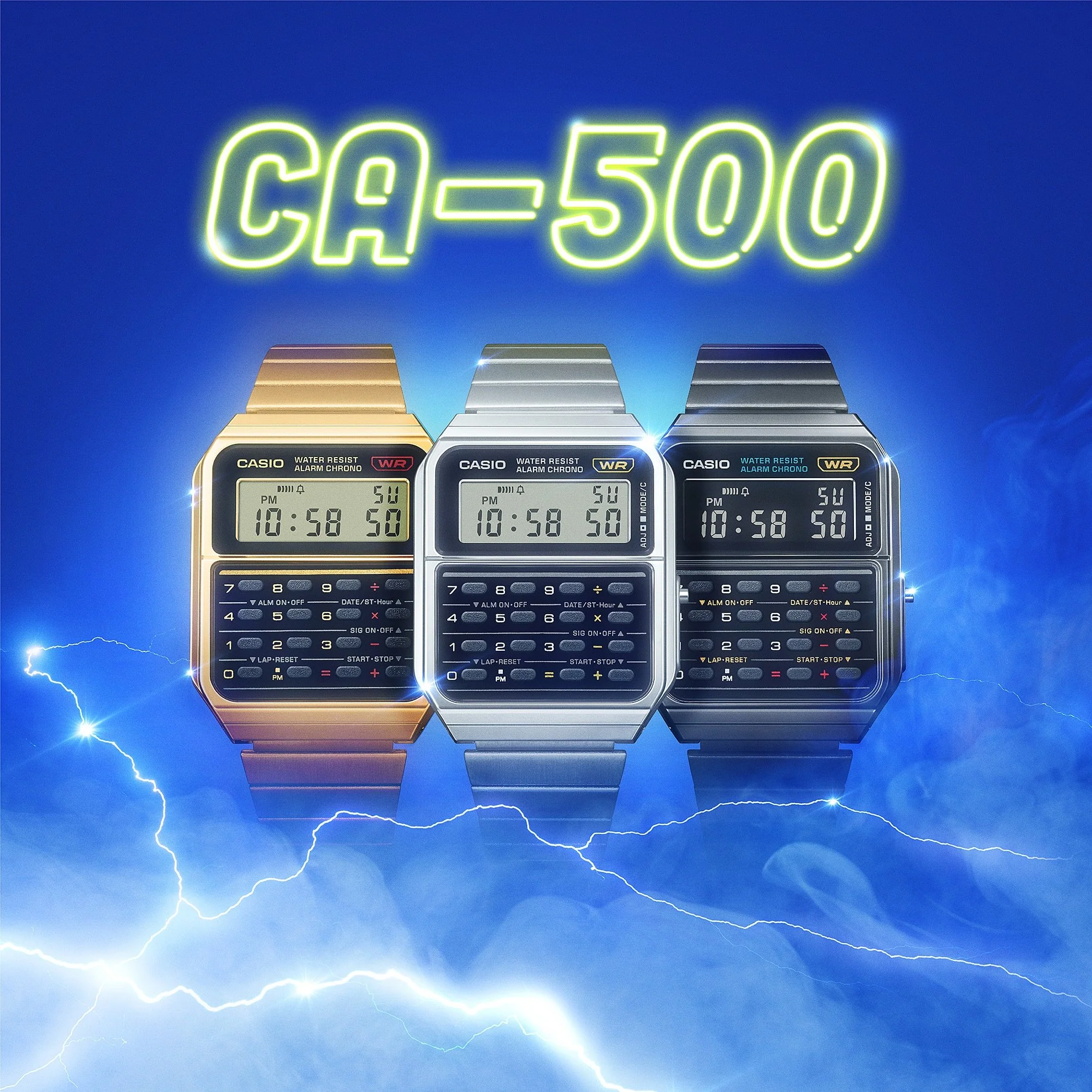 CA-500WE-1A Reloj Casio Unisex Calculadora Alarma Cronógrafo - Image 5