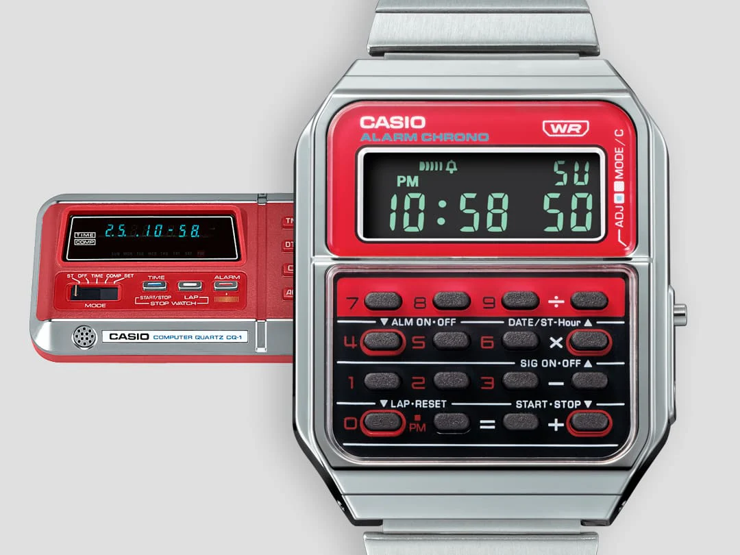CA-500WE-4B Reloj Casio Digital para Caballero con Calculadora, Alarma y Cronógrafo, Pulsera de Metal - Image 5