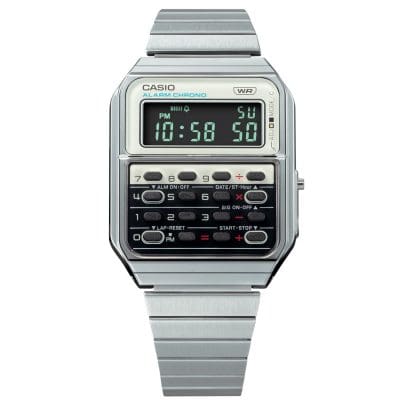 CA-500WE-7B Reloj Casio Digital para Caballero con Calculadora, Alarma y Cronógrafo, Pulsera de Metal - Image 2