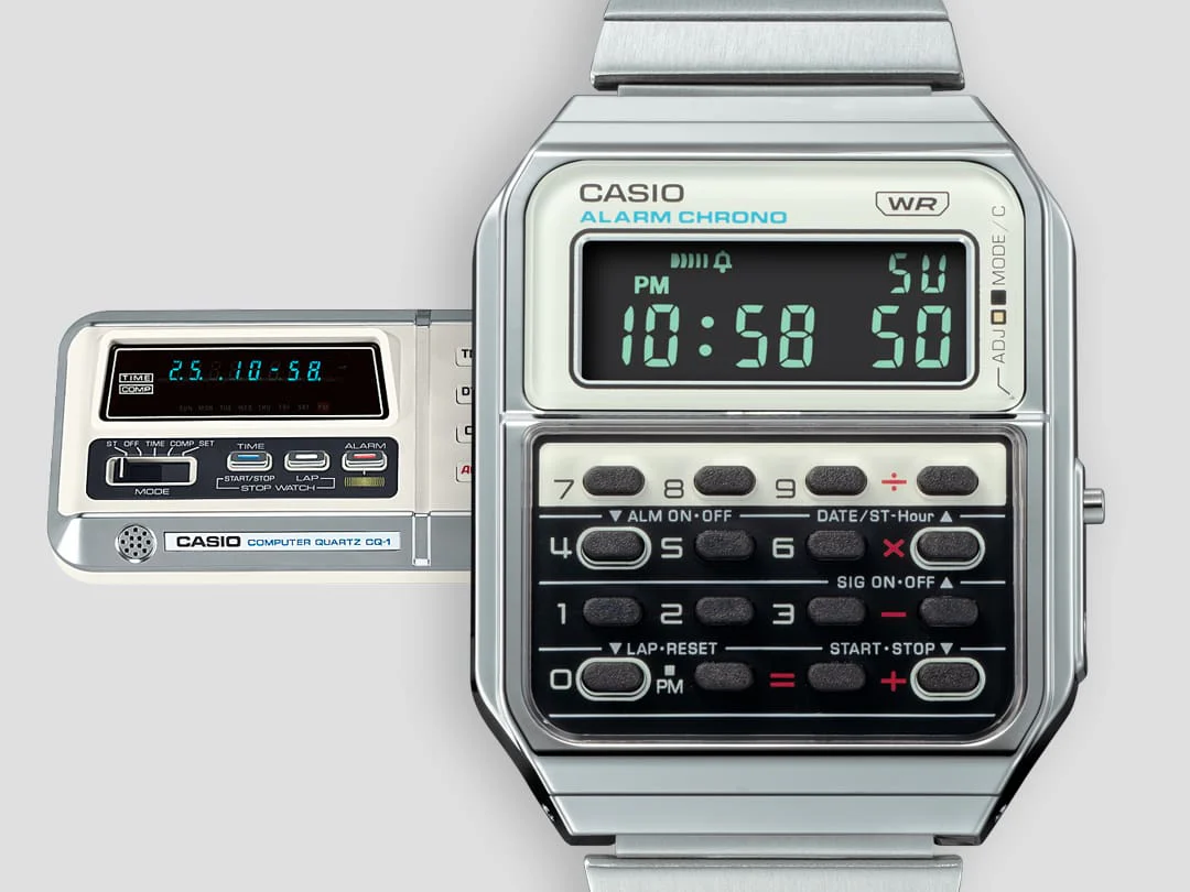 CA-500WE-7B Reloj Casio Digital para Caballero con Calculadora, Alarma y Cronógrafo, Pulsera de Metal - Image 3