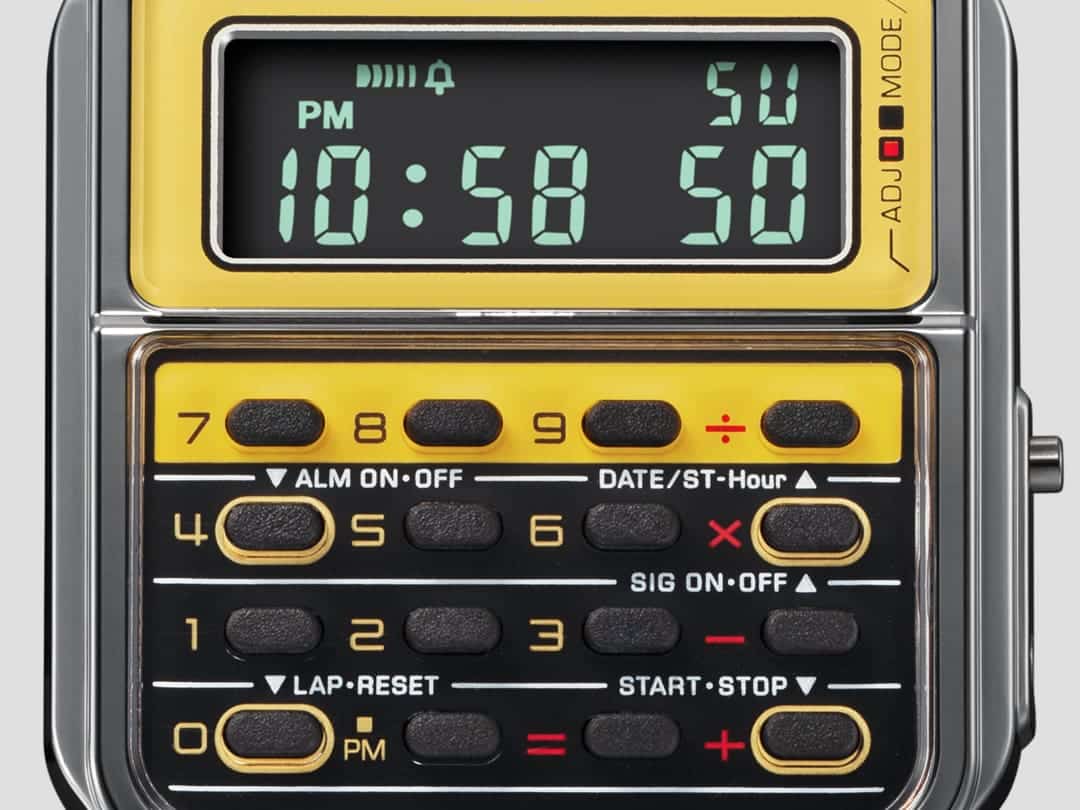 CA-500WEGG-9B Reloj Casio Digital para Hombre con Calculadora, Alarma y Cronógrafo, Pulsera de Metal - Image 4