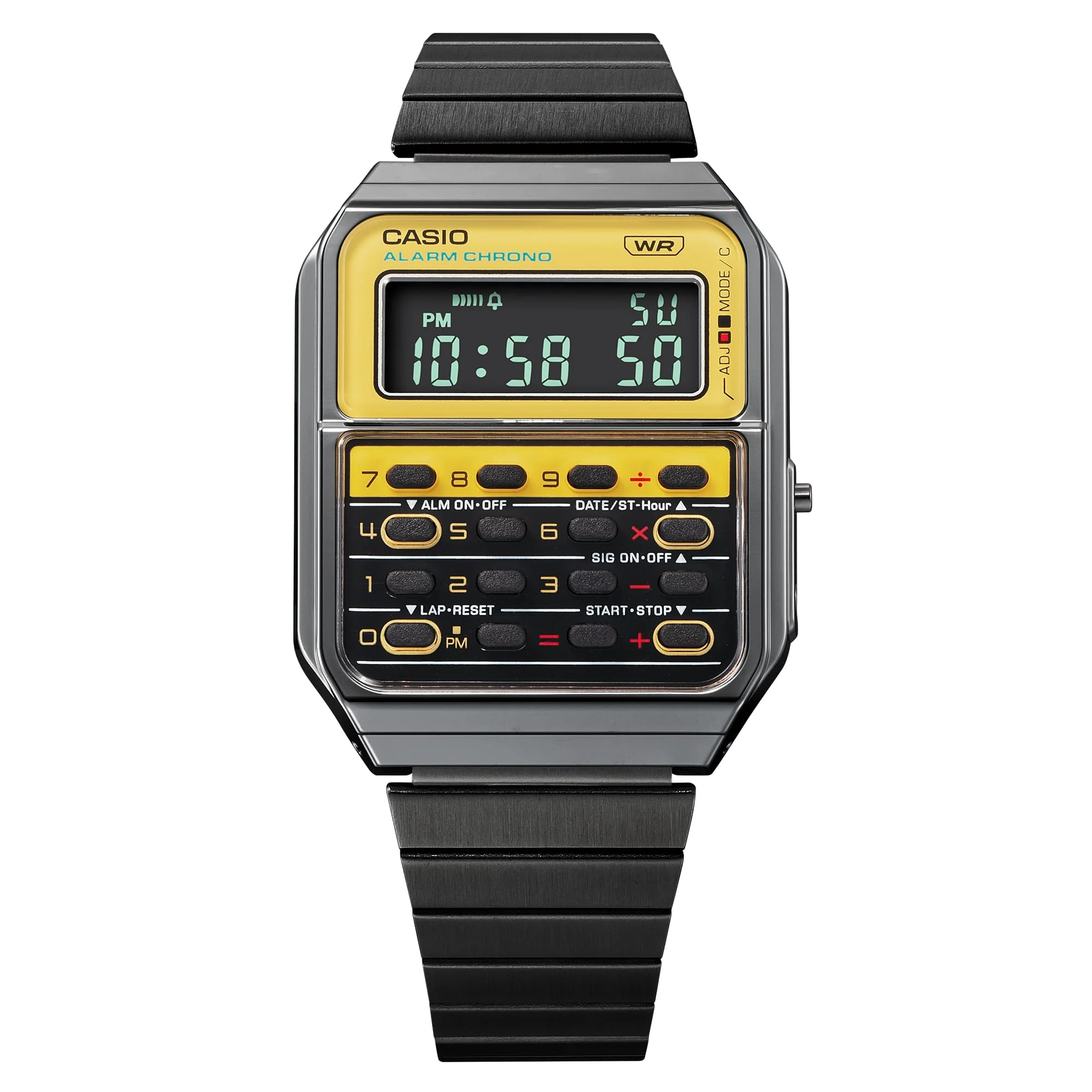 CA-500WEGG-9B Reloj Casio Digital para Hombre con Calculadora, Alarma y Cronógrafo, Pulsera de Metal - Image 5
