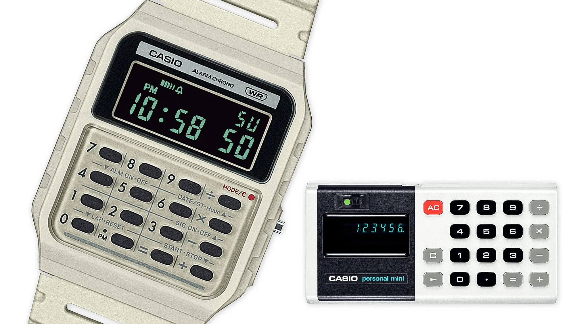 CA-53WB-8B Casio Reloj para caballero pulsera de caucho - Image 4