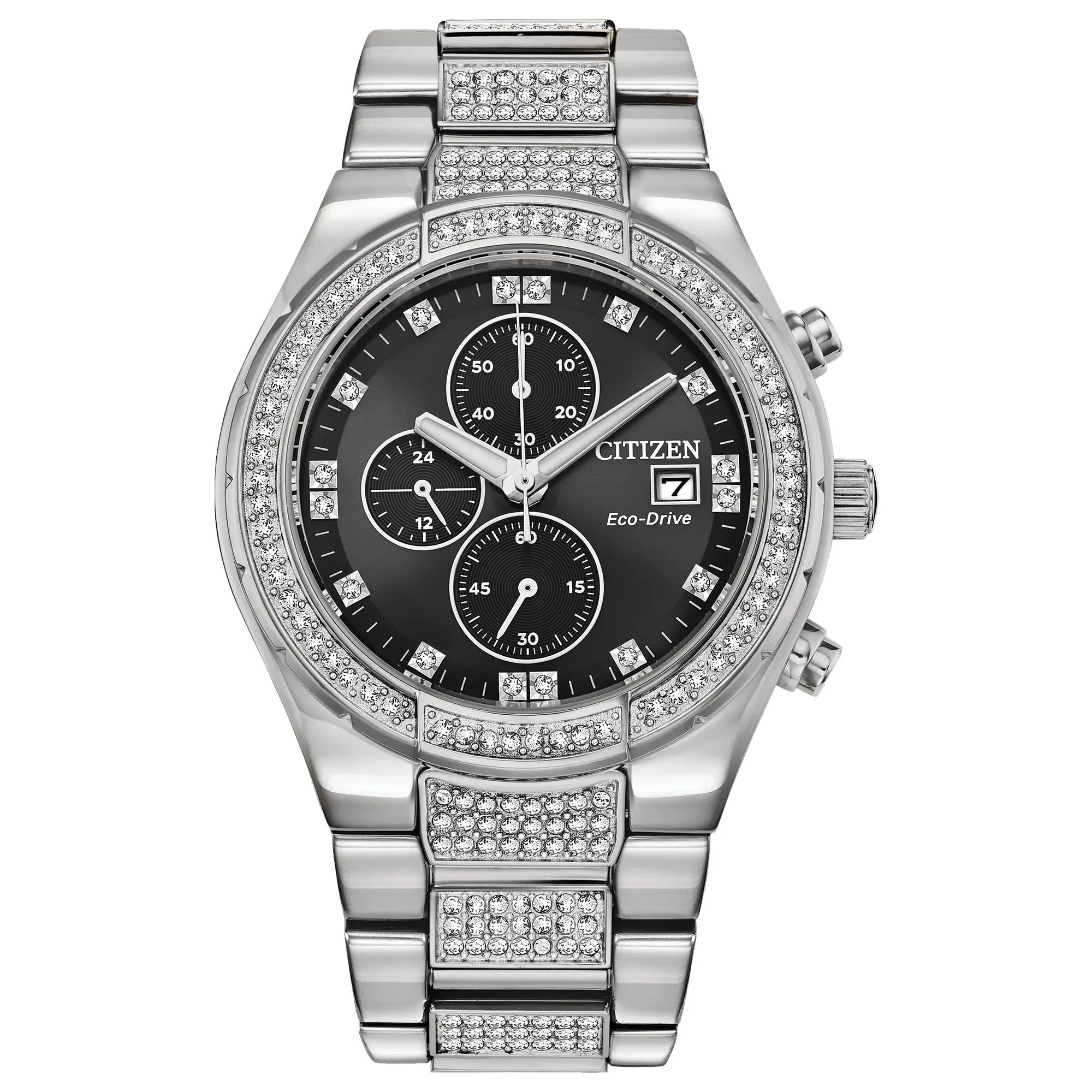 CA0750-53E Reloj Citizen Crystal de hombre correa de metal Eco-Drive