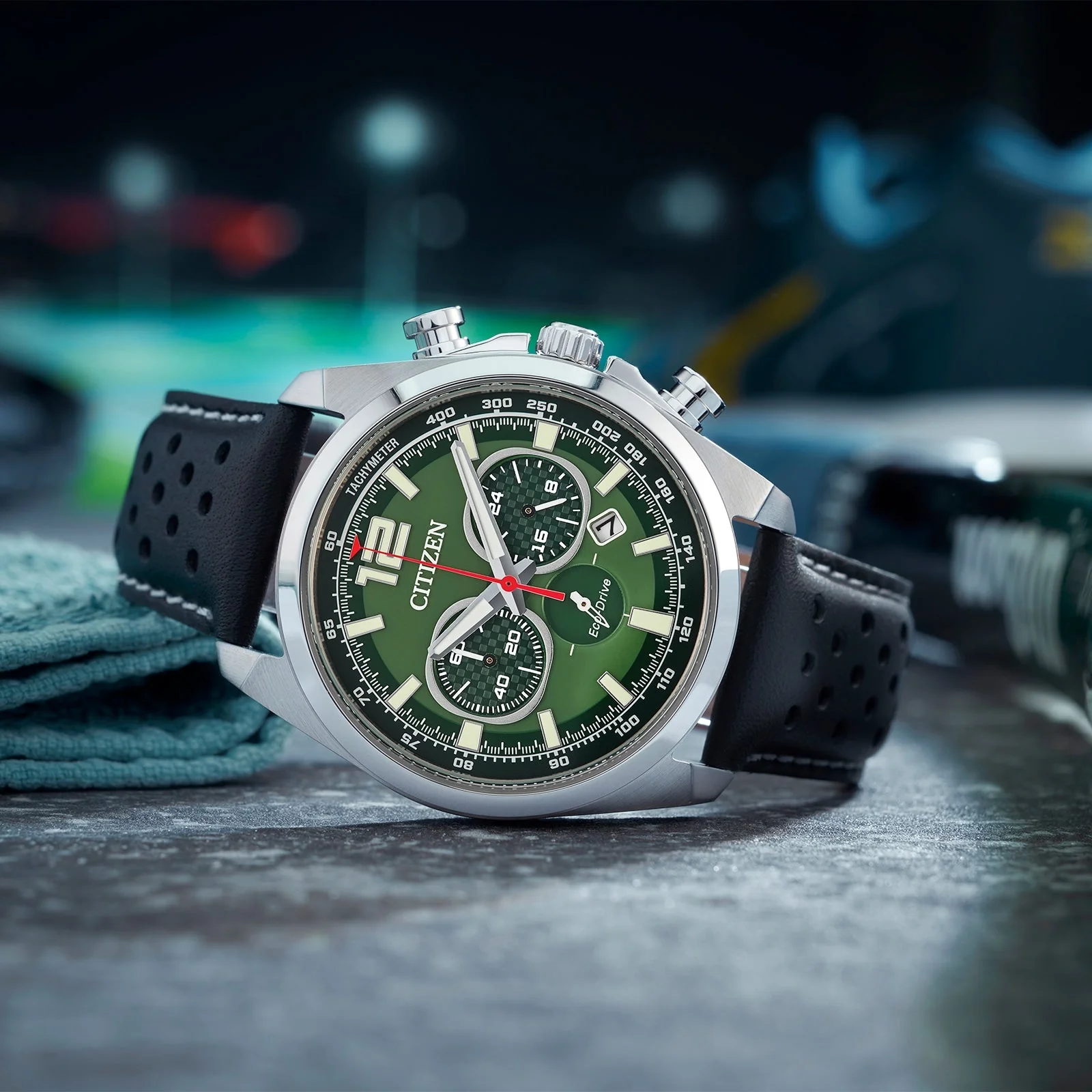 CA4640-09X Reloj Citizen Eco-Drive de hombre pulsera de cuero - Image 4
