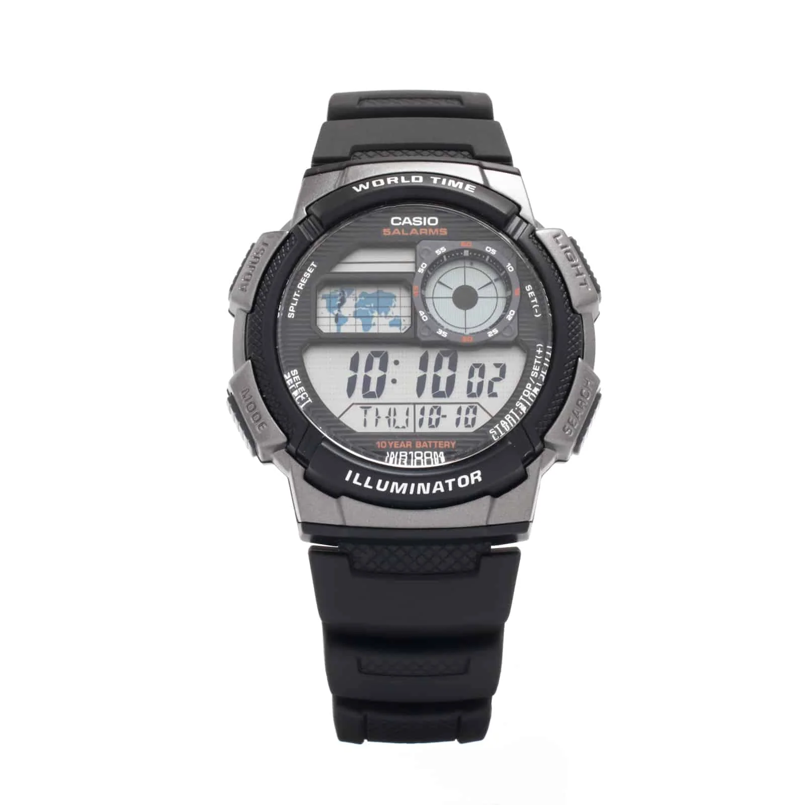 AE-1000W-1BV Reloj Casio para Hombre, Illuminator Hora Mundial 10 Años de Batería - Image 2