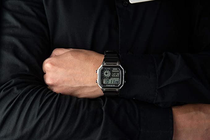 AE-1200WH-1CV Reloj Casio para Hombre, Illuminator Hora Mundial 10 Años de Batería - Image 3