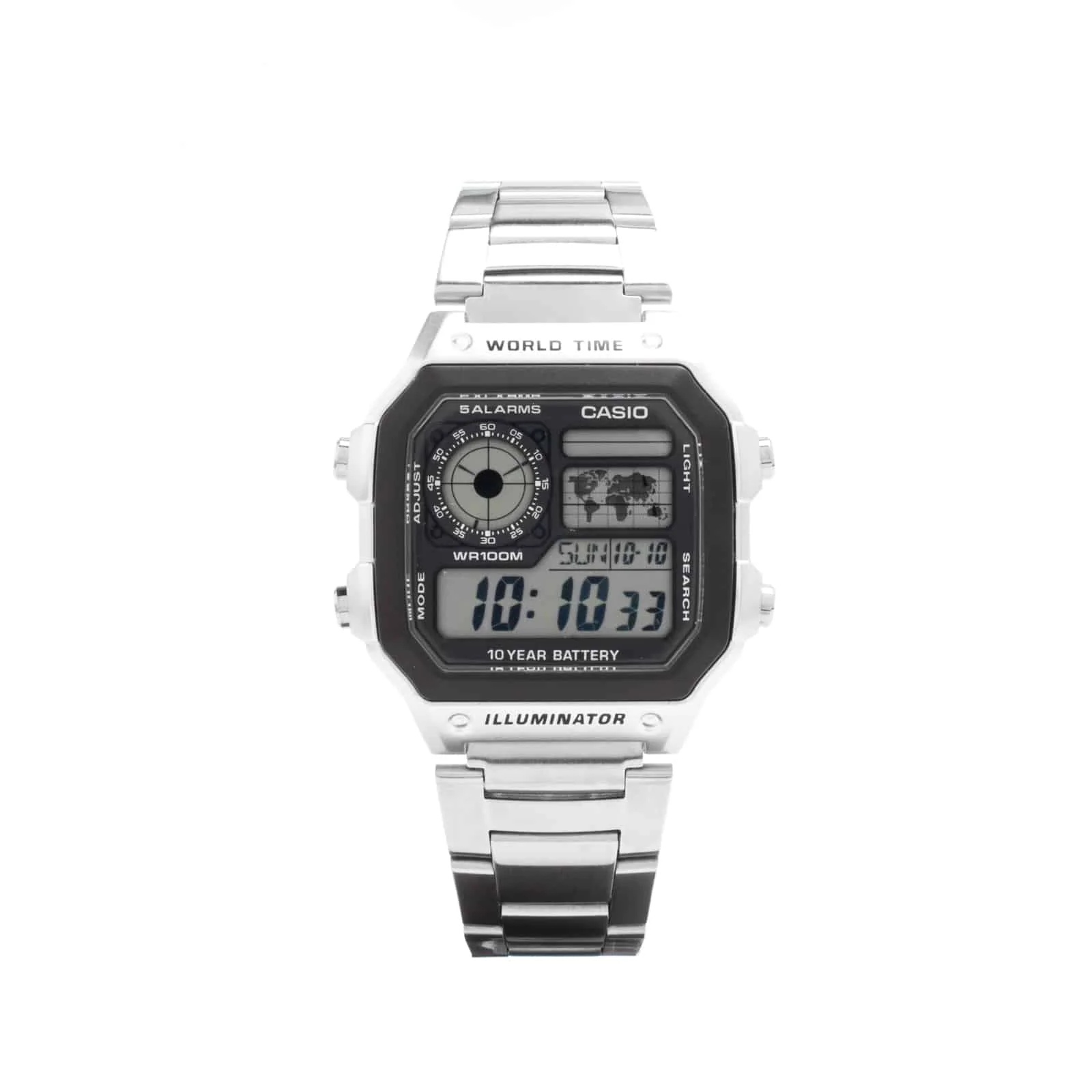 AE-1200WHD-1AV Reloj Casio para Hombre, Illuminator Hora Mundial 10 Años de Batería - Image 4
