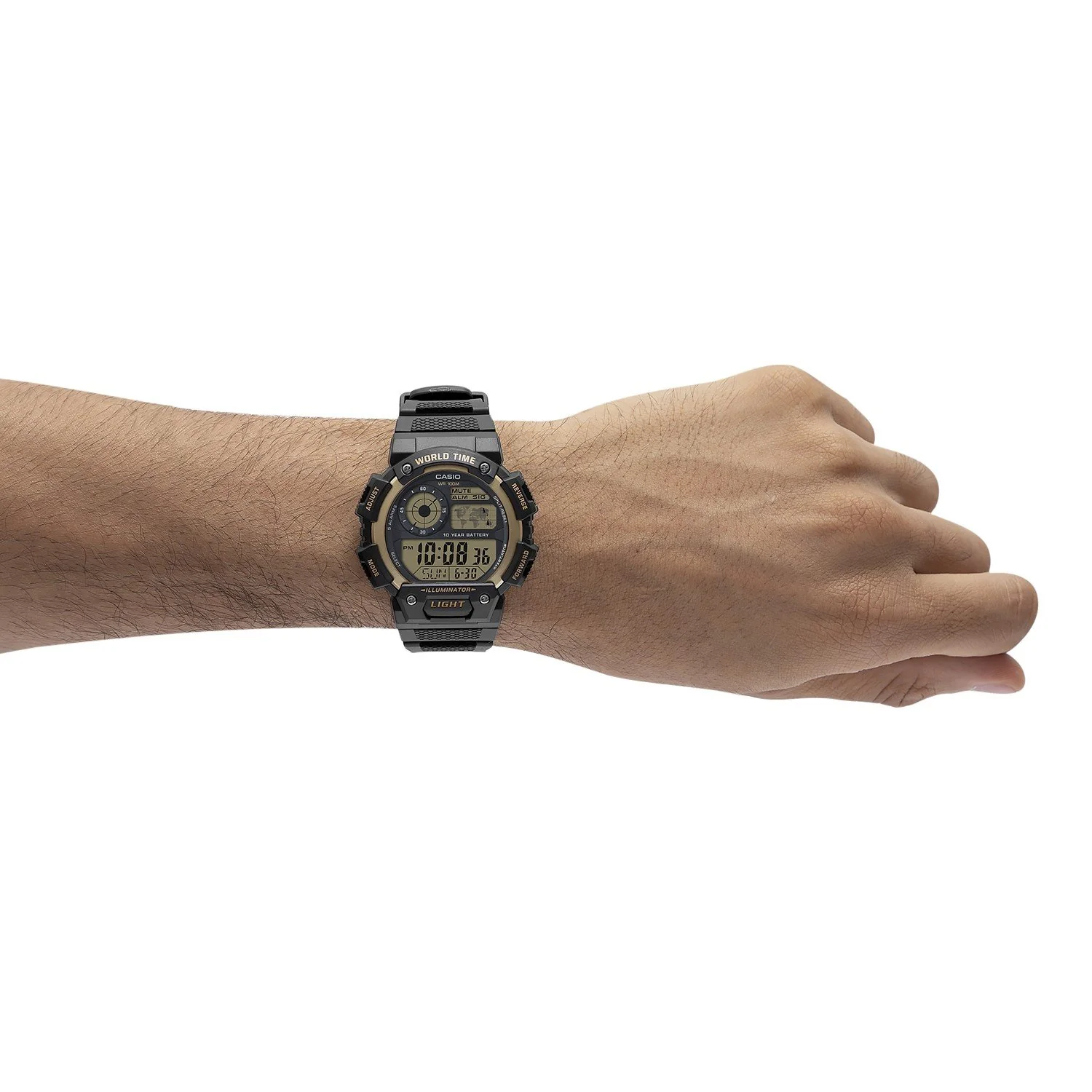 AE-1400WH-9AV Reloj Casio para Hombre, Illuminator Hora Mundial 10 Años de Batería - Image 6