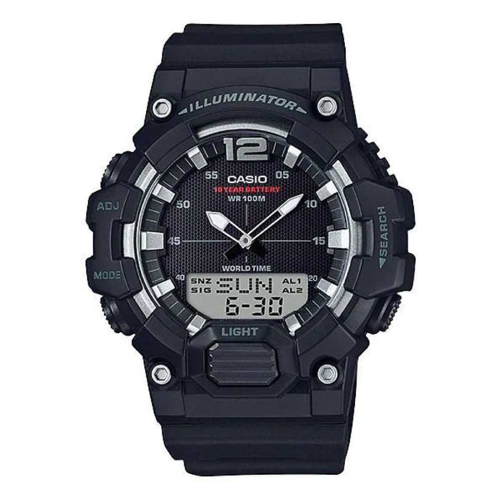 HDC-700-1AV Reloj Casio para Caballero, Hora Mundial 10 Años de Batería, Illuminator - Image 2