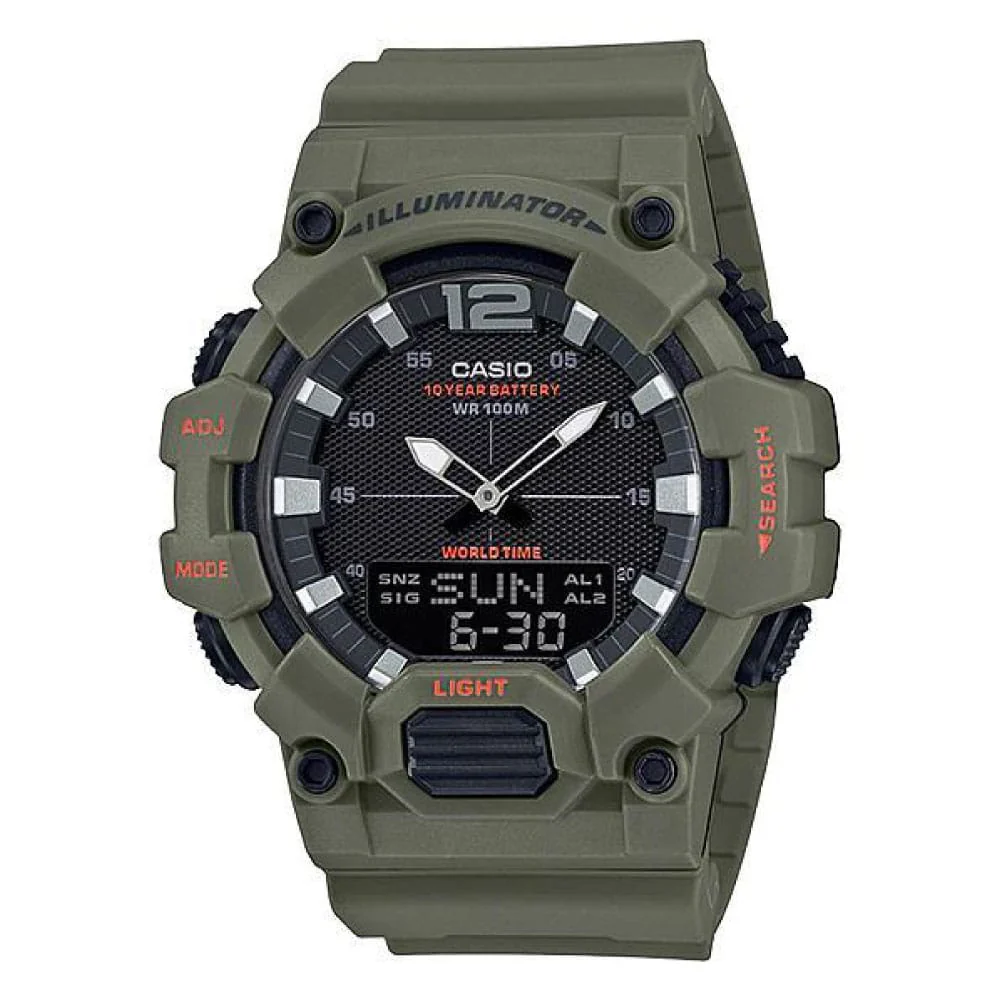 HDC-700-3A3V Reloj Casio para Hombre, Hora Mundial 10 Años de Batería, Illuminator - Image 3