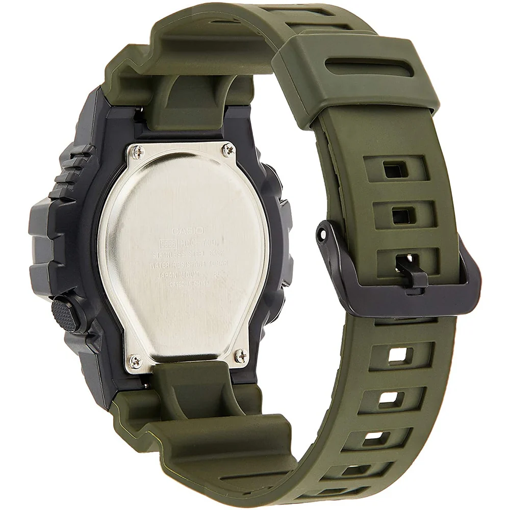 HDC-700-3AV Reloj Casio para Hombre, Hora Mundial 10 Años de Batería, Illuminator - Image 3