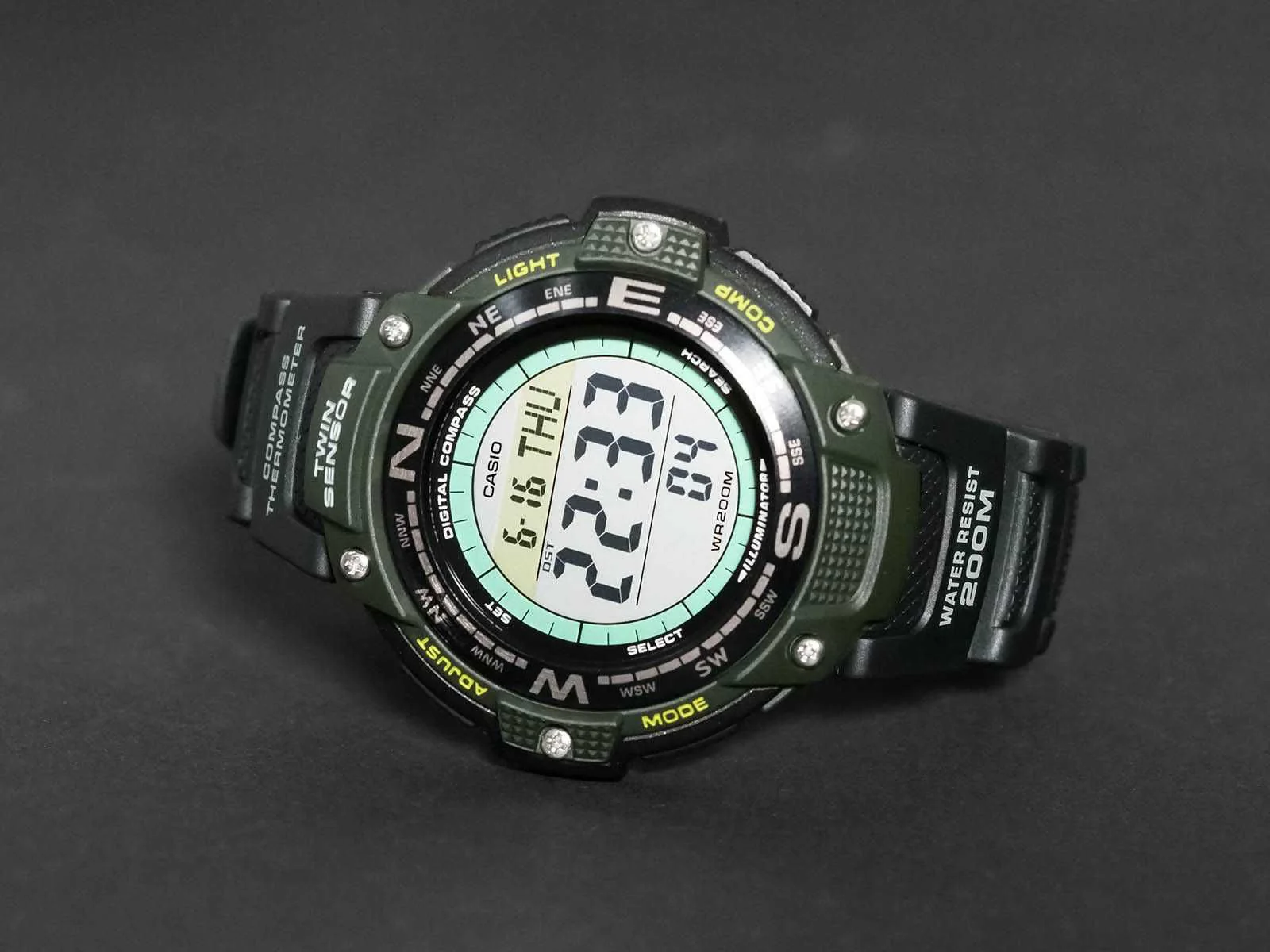 SGW-100-3AV Reloj Casio para Hombre, Twin Sensor Illuminator - Image 2