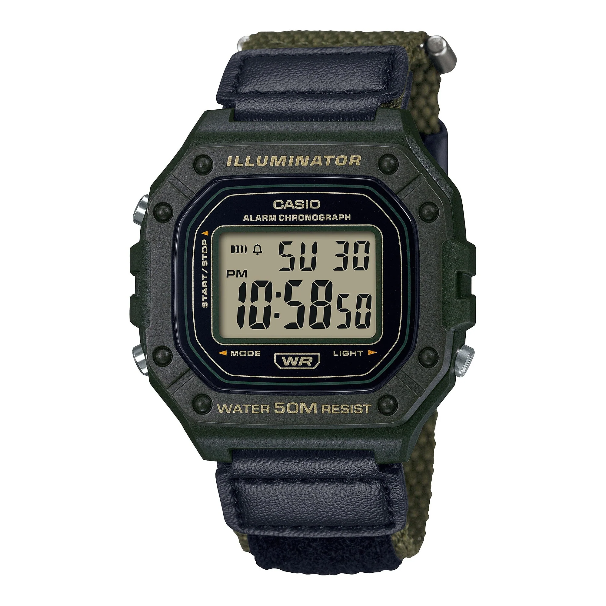 W-218HB-3AV Reloj Casio para Hombre, Illuminator con Cronógrafo