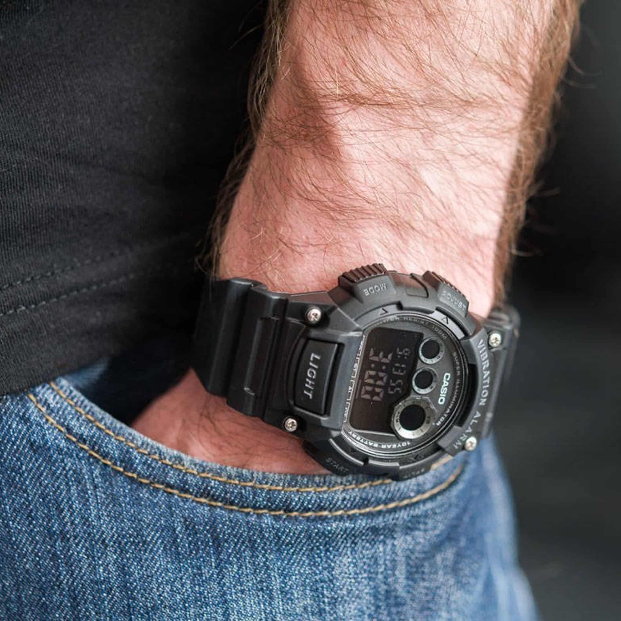 W-735H-1BV Reloj Casio para Hombre, Alarma Vibrante Super Illuminantor - Image 2