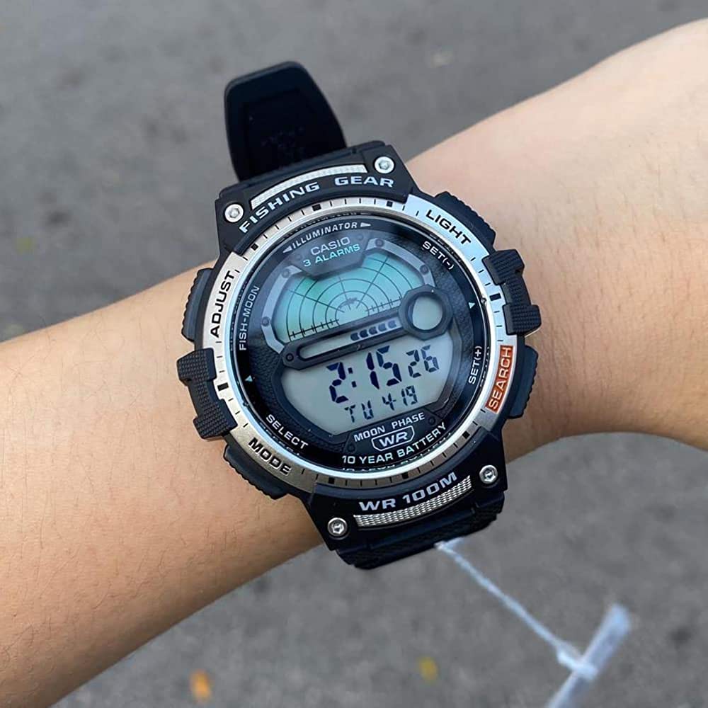WS-1200H-1AV Reloj Casio para Hombre, Fishing Gear, Fase Lunar - Image 2