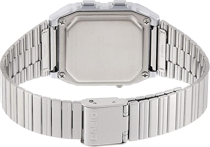 DB-380-1 Reloj Casio Digital Illuminator para Hombre y Mujer con Pulsera de Metal y Data Bank - Image 3