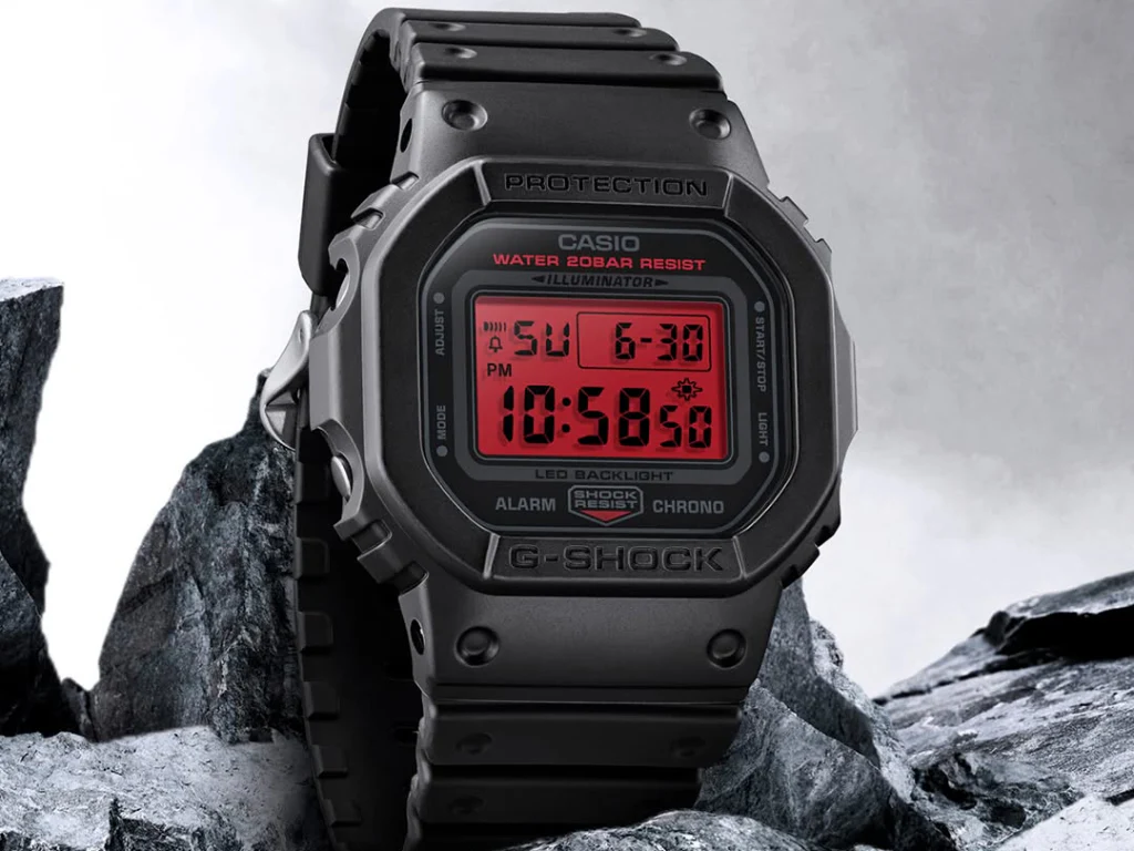 DW-5600BBR-1 Reloj G-Shock Unisex pulsera de caucho - Image 2