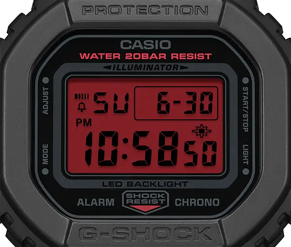 DW-5600BBR-1 Reloj G-Shock Unisex pulsera de caucho - Image 4