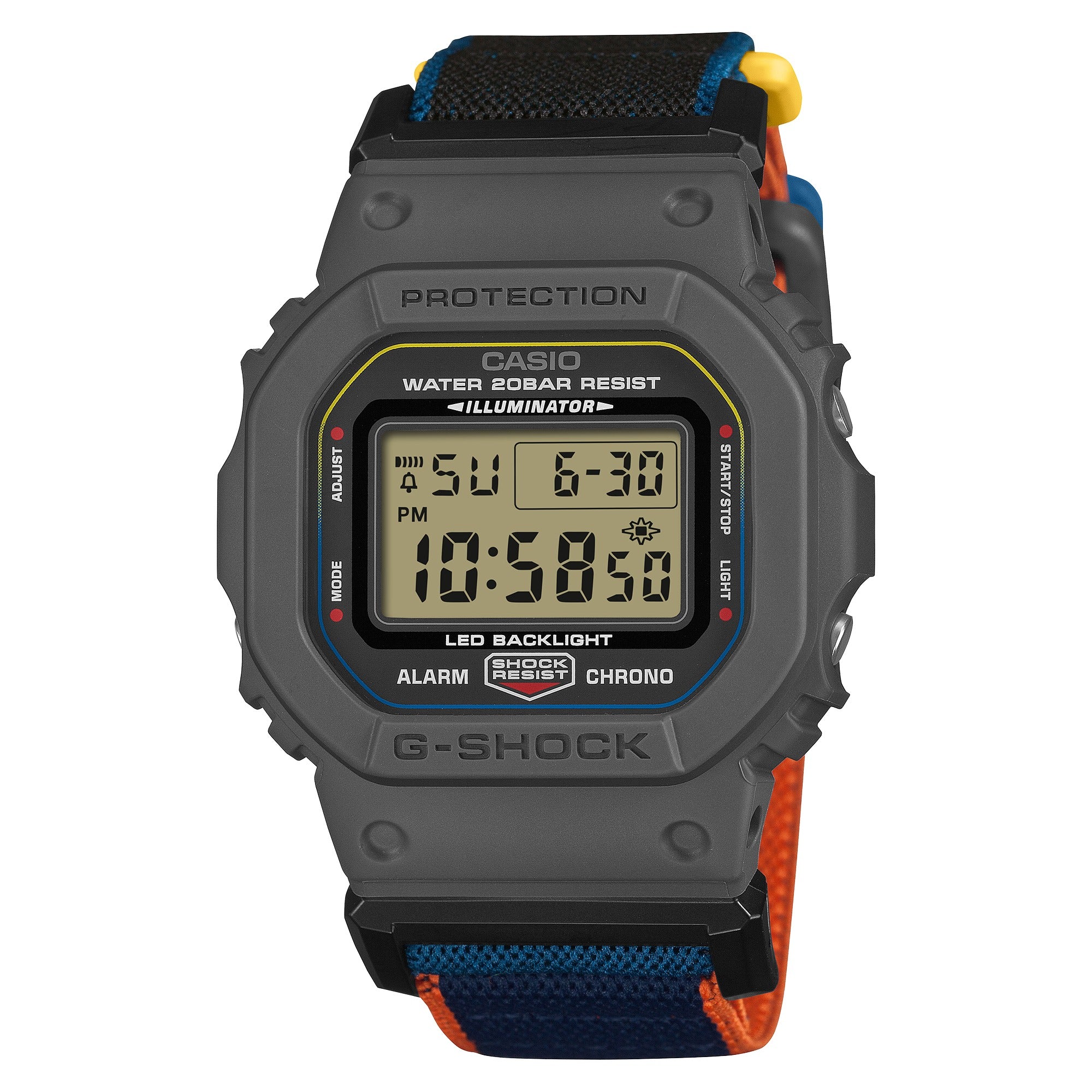 DW-5600MNC-8A2 Reloj G-Shock de hombre correa de tela