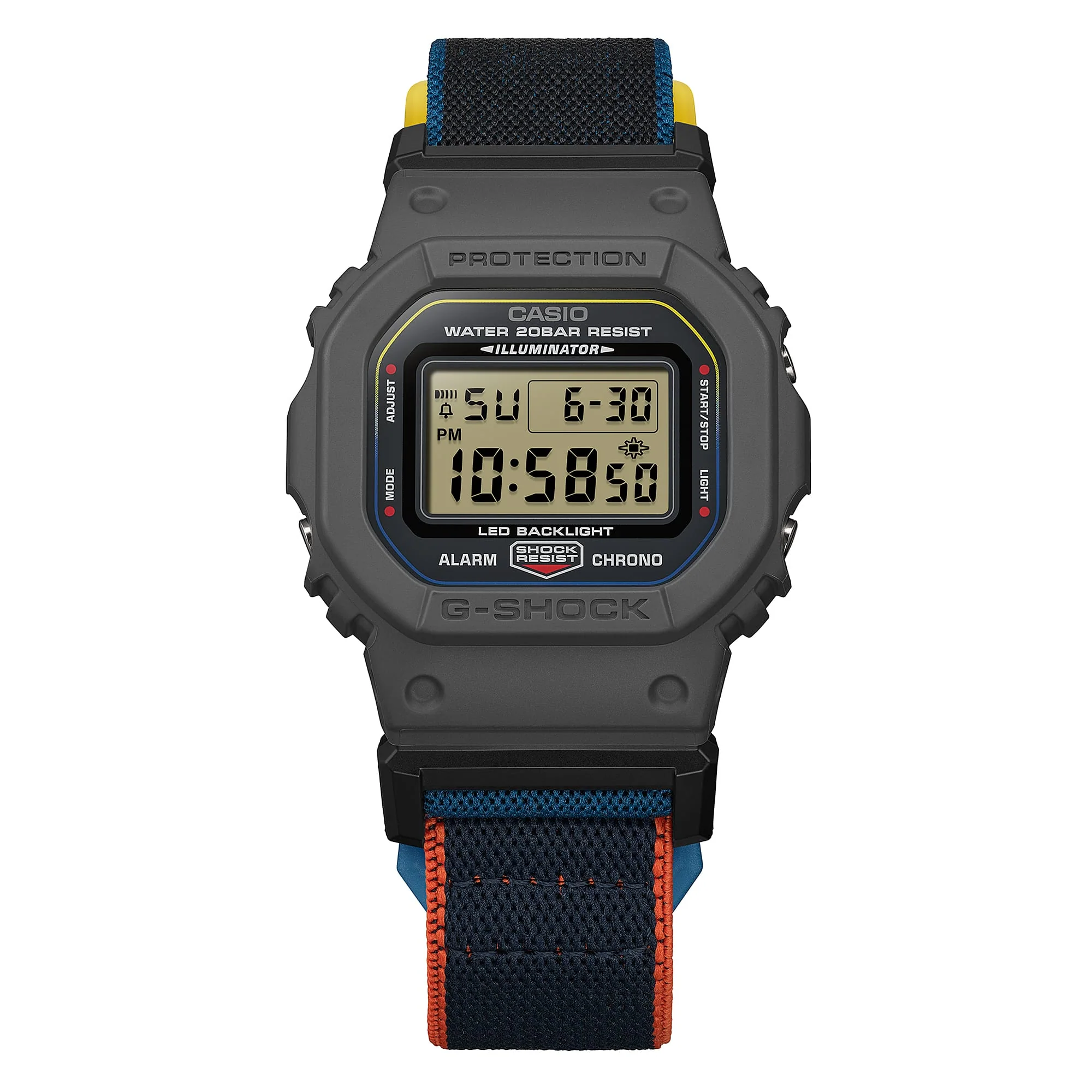 DW-5600MNC-8A2 Reloj G-Shock de hombre correa de tela - Image 3