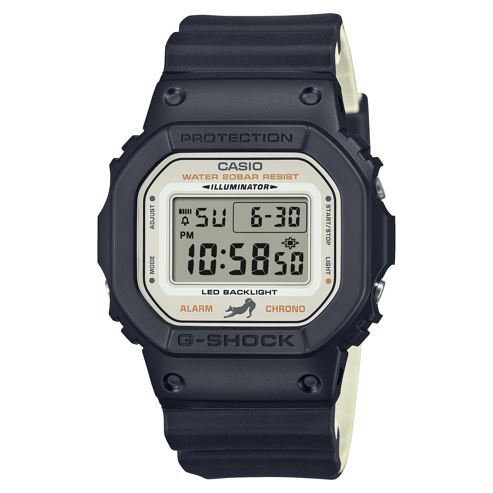 DW-5600SHB-1 G-shock reloj unisex pulsera de caucho