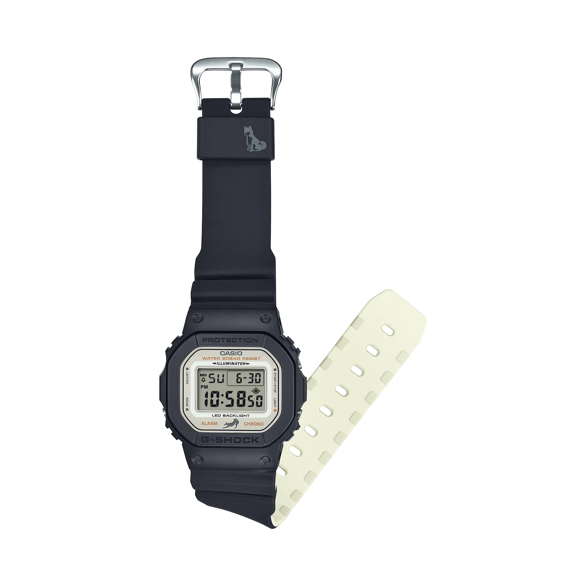 DW-5600SHB-1 G-shock reloj unisex pulsera de caucho - Image 4