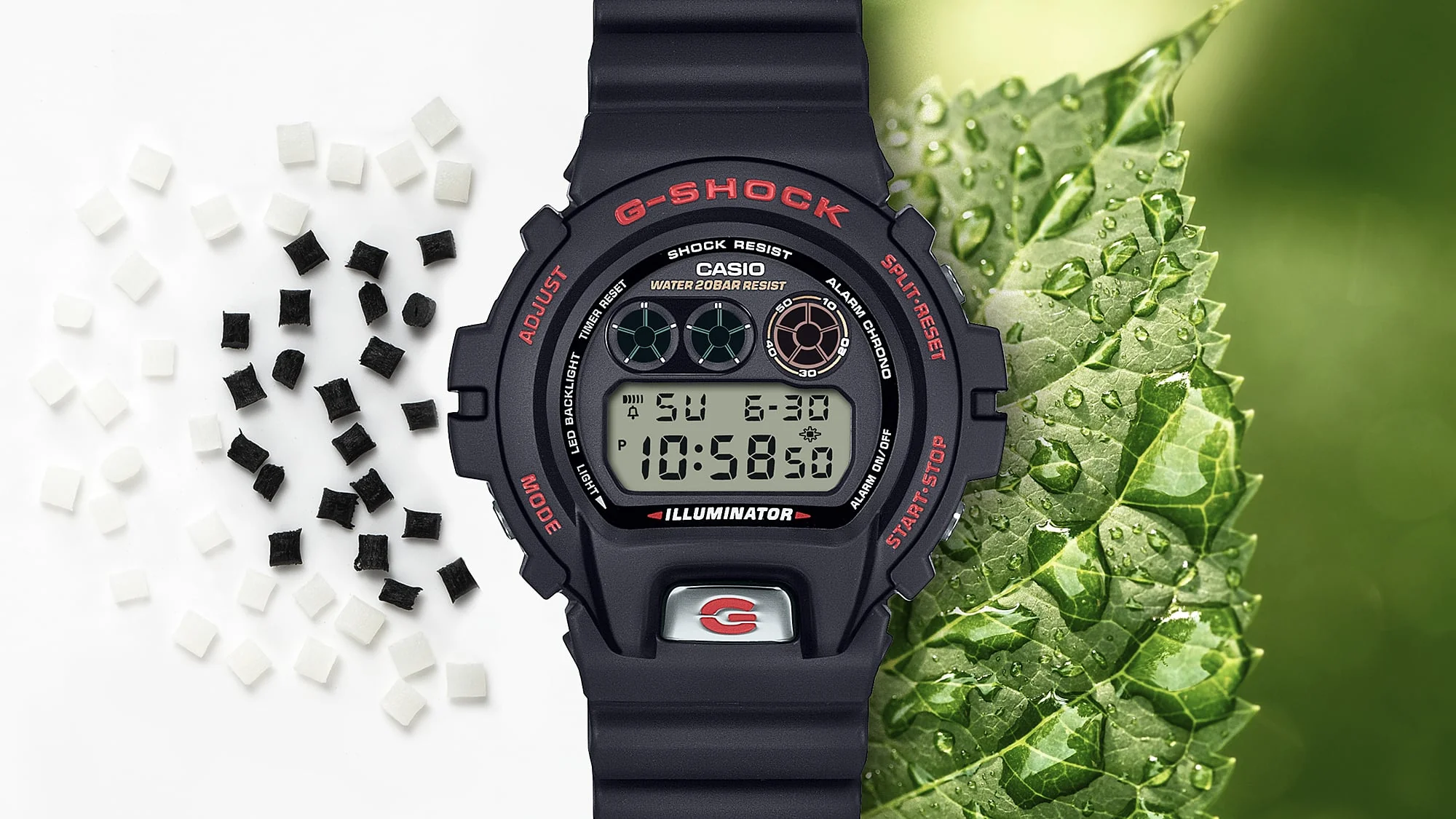 DW-6900TR-1 Reloj G-Shock de hombre pulsera de resina - Image 3