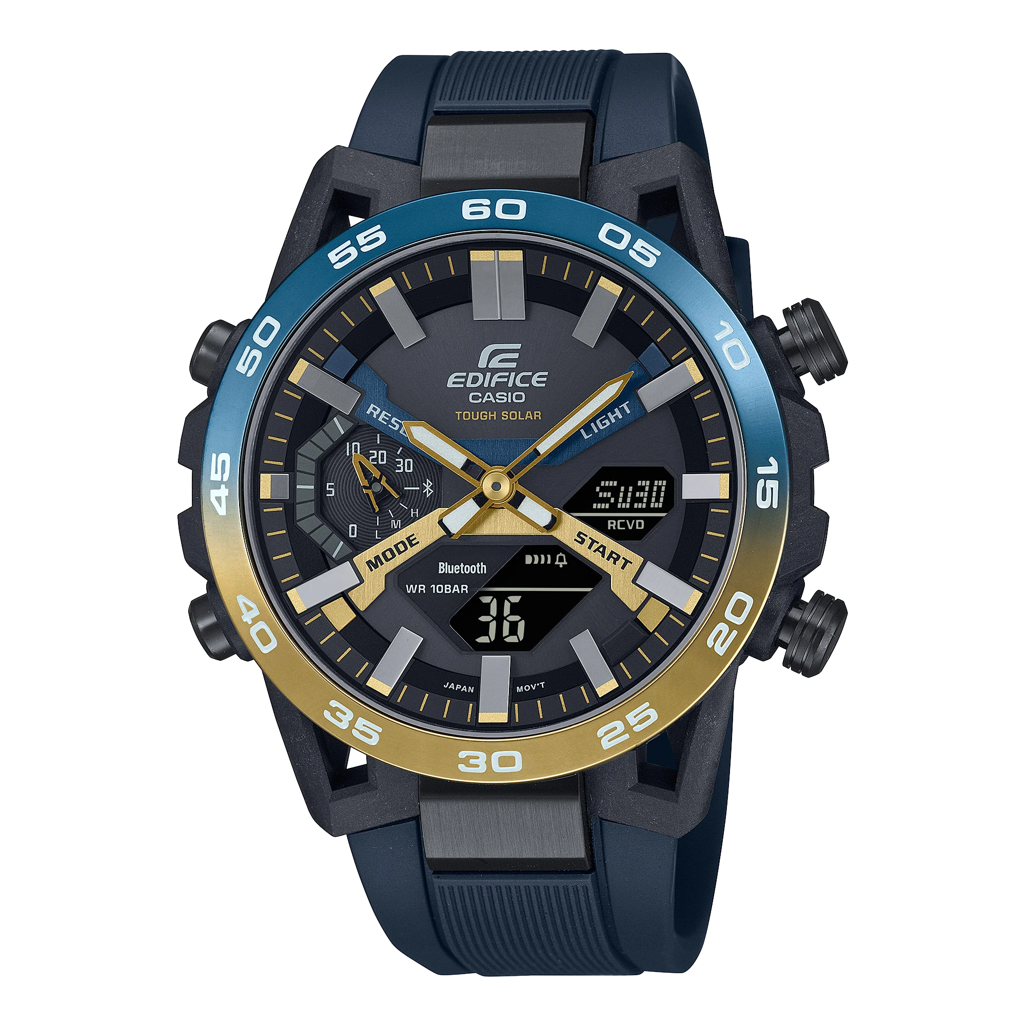 ECB-2000NP-1A Reloj Edifice Sospensione de caballero pulsera de silicona