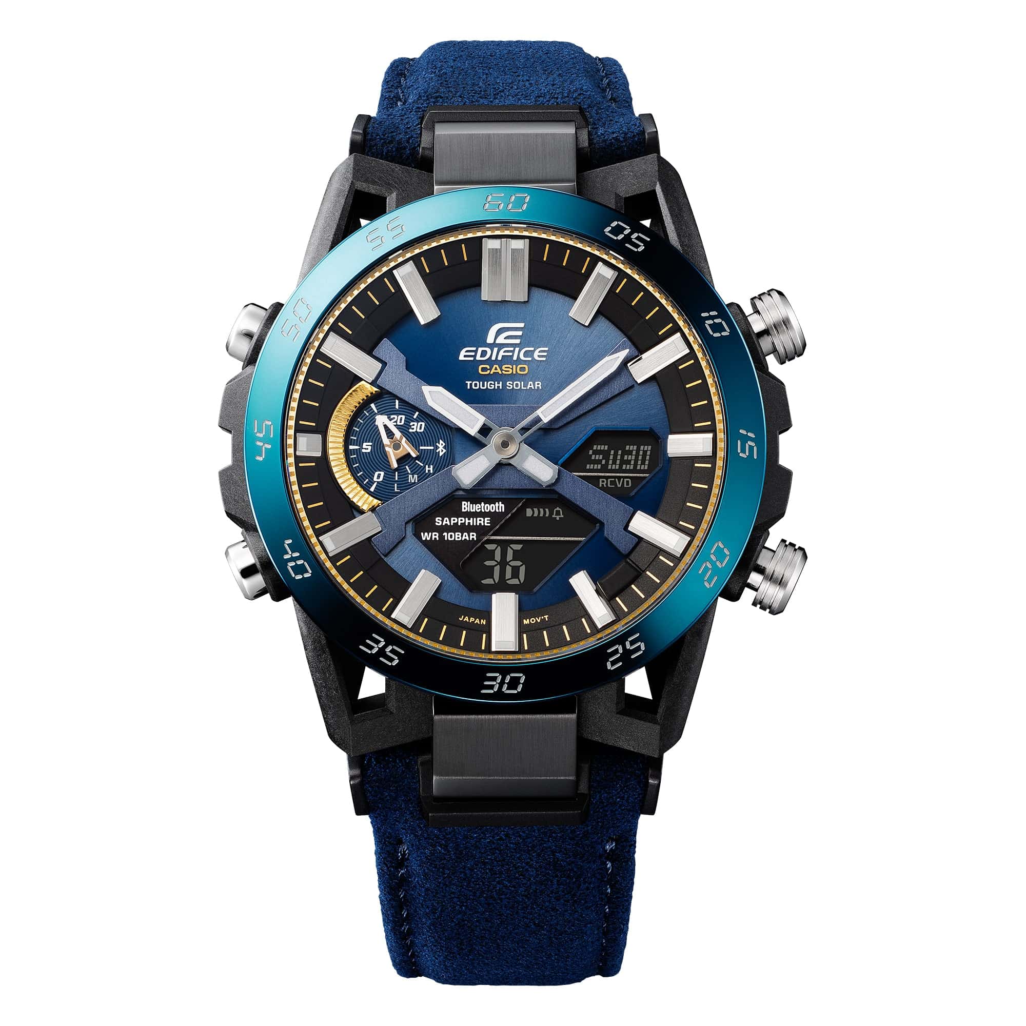 ECB-2000SS-2A Edifice Reloj para Caballero Pulsera de Alcantara Edición 50 años Sospensione cristal zafiro - Image 8