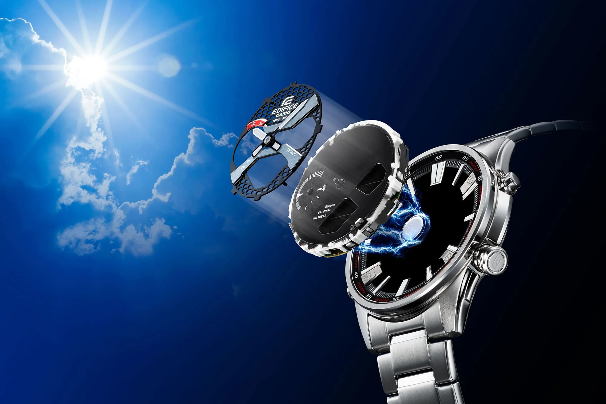 ECB-S100HG-1A Reloj Edifice para Hombre cristal zafiro - Image 4