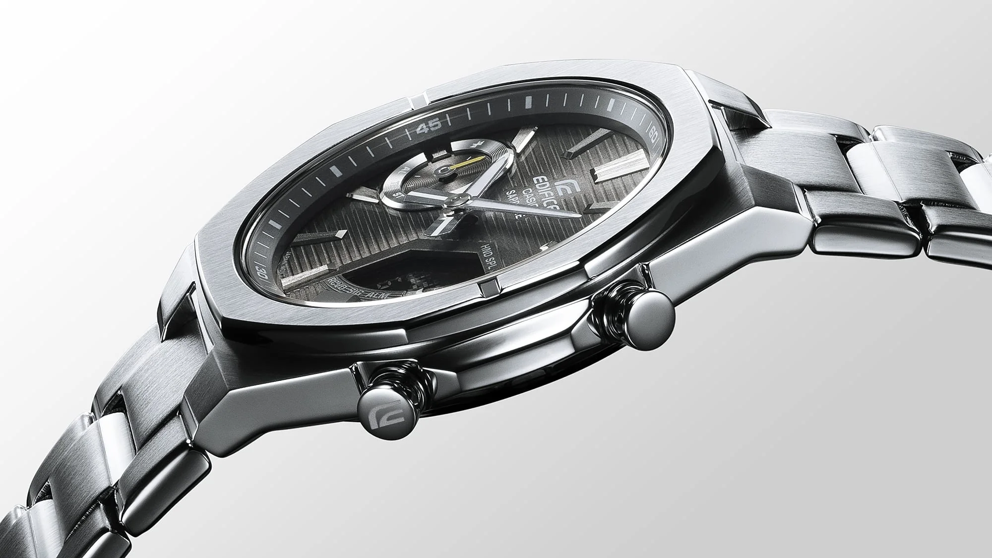 ECB-S10D-2A Reloj Edifice de hombre pulsera de metal cristal zafiro - Image 3