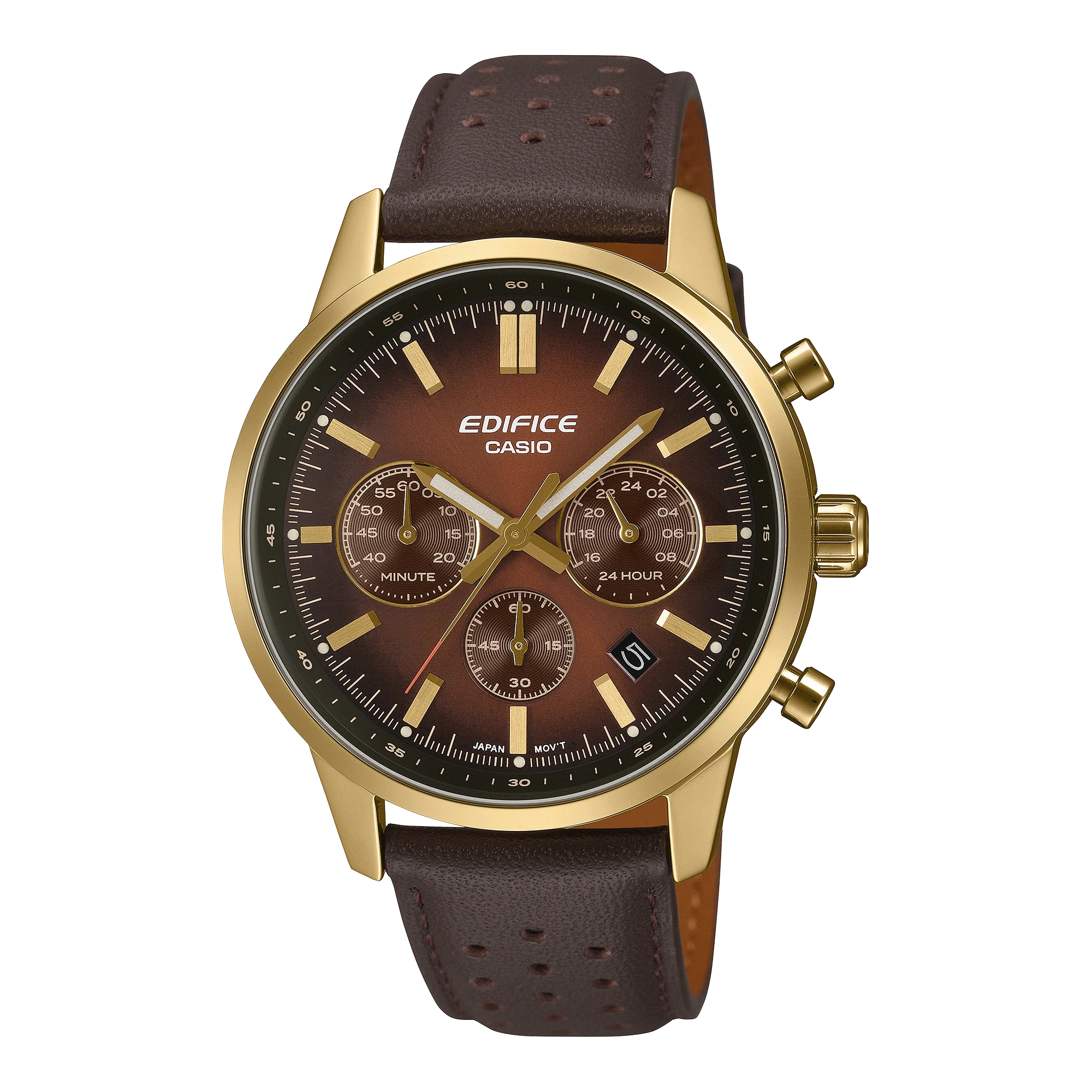 EFR-575CL-5A Reloj Edifice de hombre correa de cuero