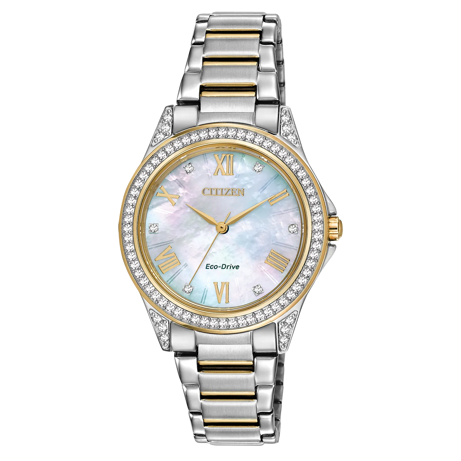 EM0234-59D Reloj Citizen Sport Casual de mujer correa de metal 34 mm Eco-drive