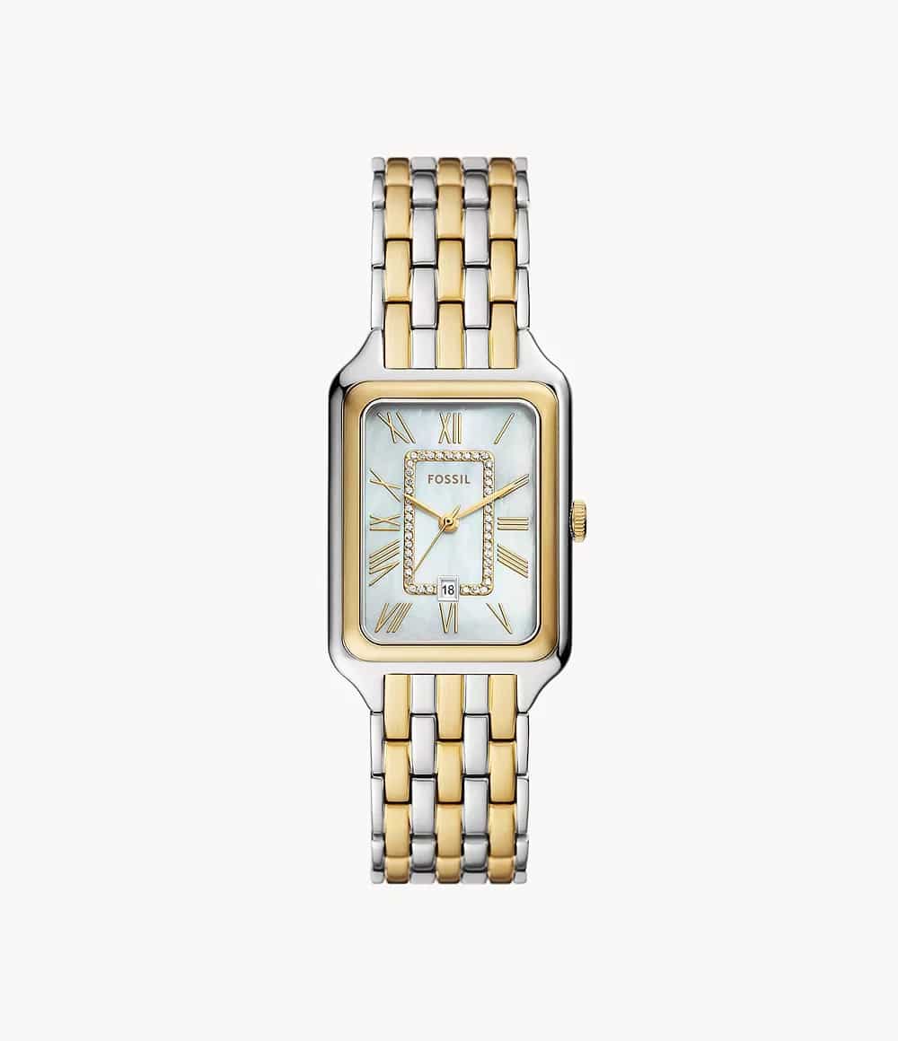 ES5305 Raquel para mujer pulsera de metal plateado con dorado
