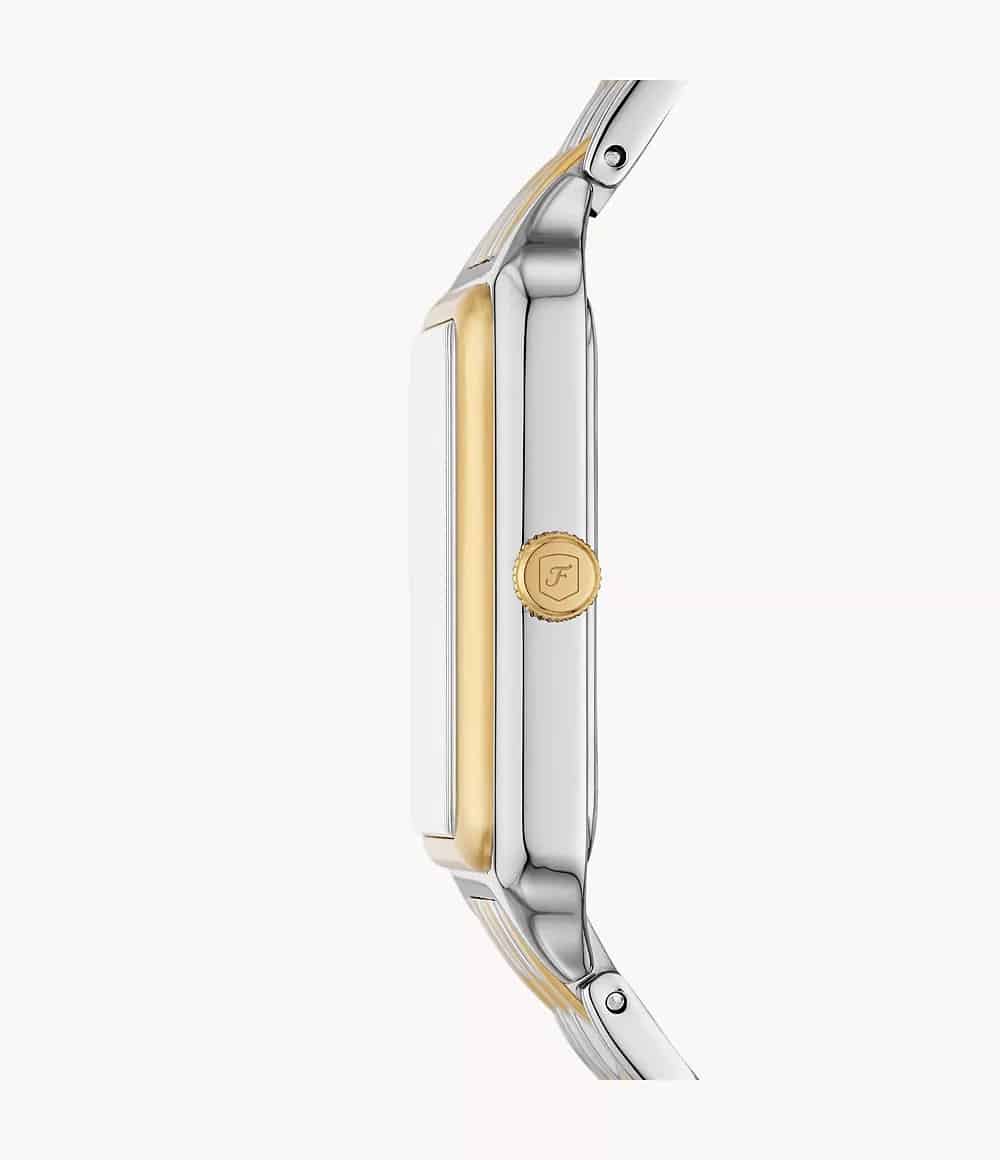 ES5305 Raquel para mujer pulsera de metal plateado con dorado - Image 3