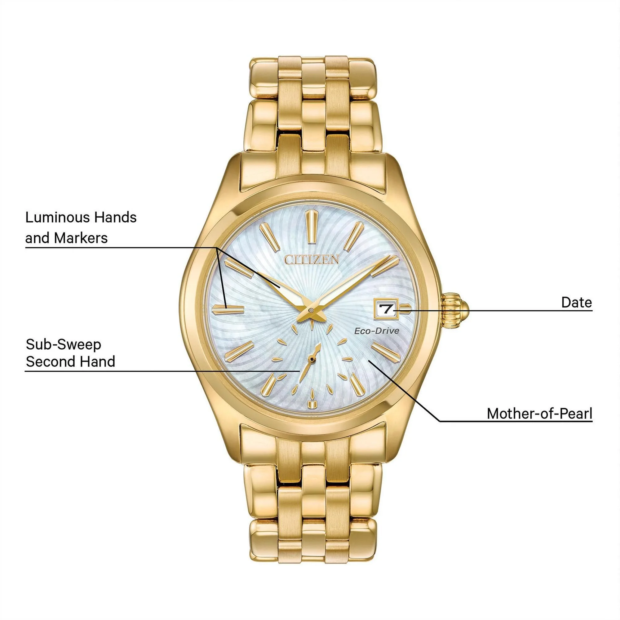 EV1032-51D Citizen reloj de dama pulsera de metal Eco-Drive - Image 2