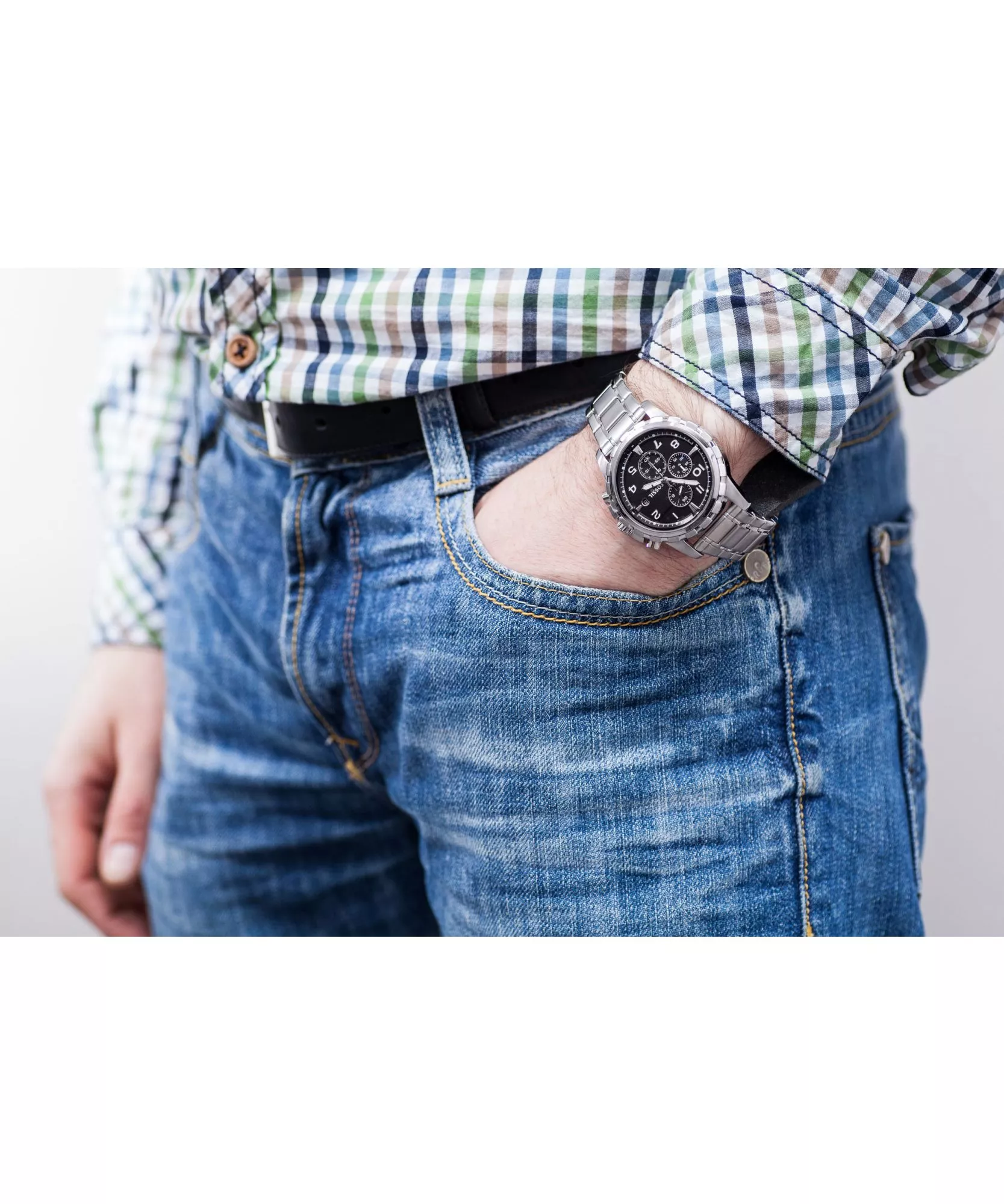 FS4542 Reloj Dean de hombre pulsera de metal 45 mm - Image 4