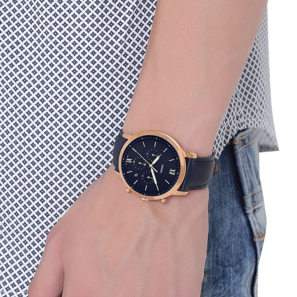 FS5454 Reloj Neutra de hombre banda de piel 44mm - Image 2